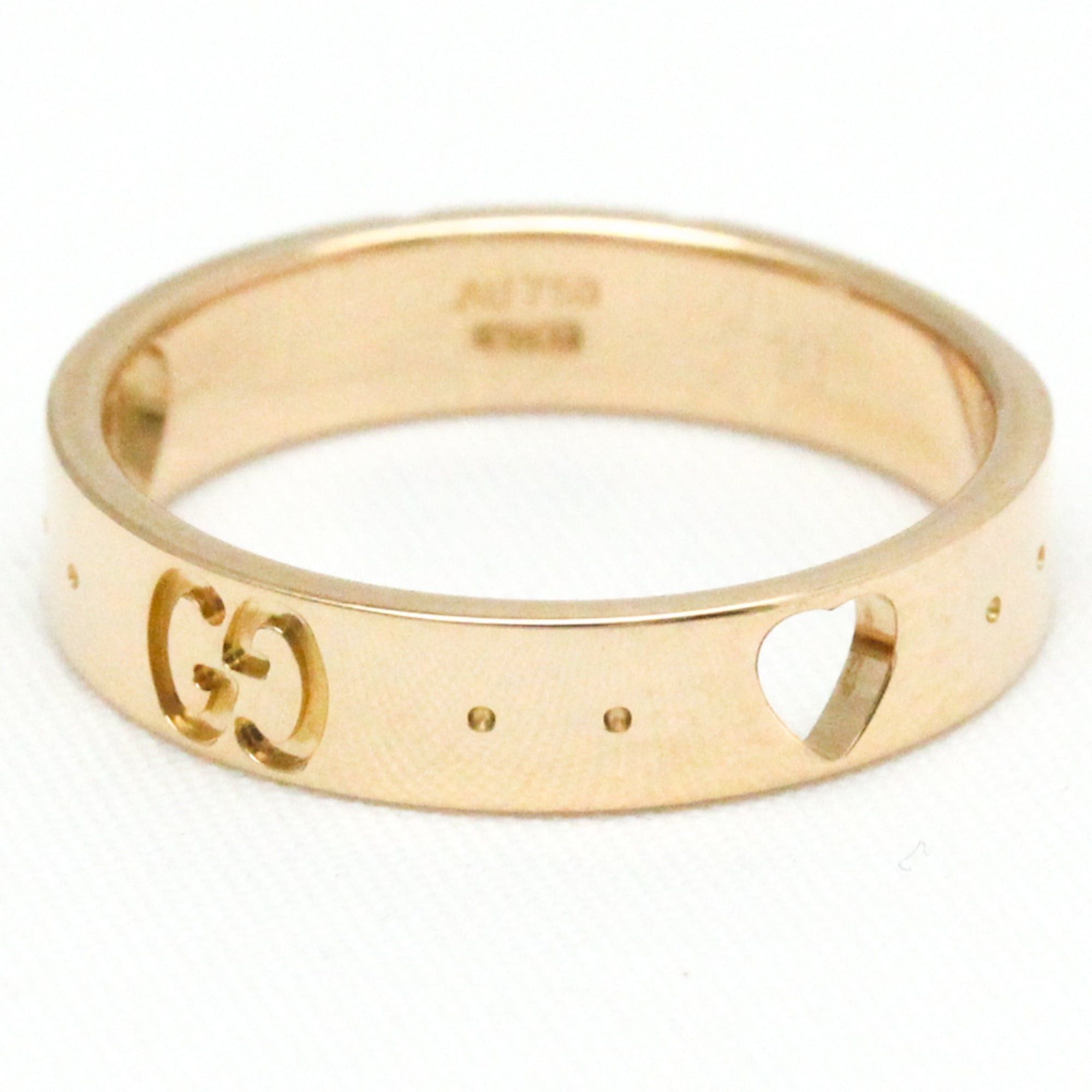 image of Gucci Icon Pink Gold [18K] Fashion No Stone Band Ring Pink Gold, Women's