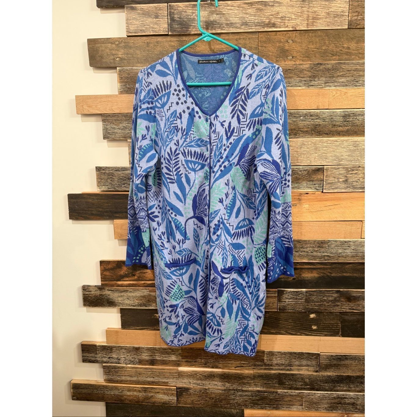 Guru Gudrun Sjoden blue cardigan sweater size Large Size L / US 10 / IT 46 - 1 Thumbnail