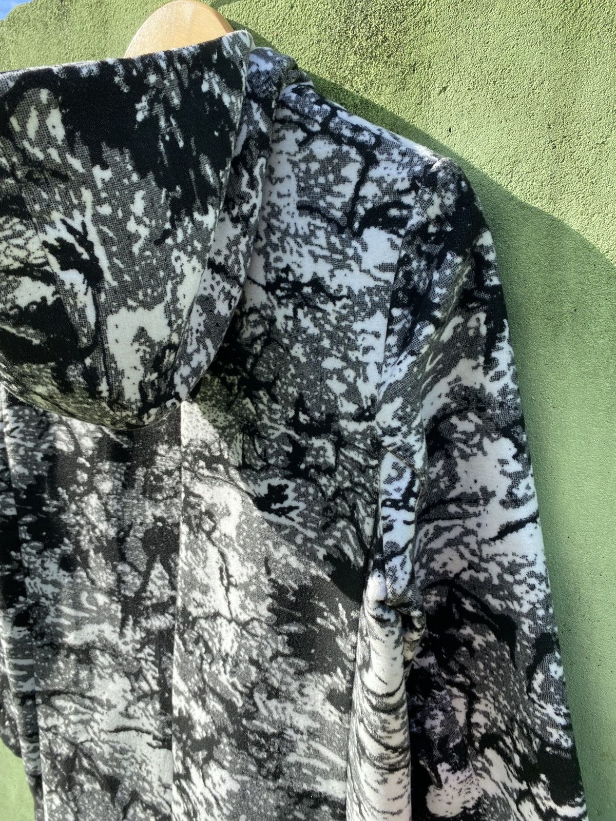 Japanese Brand Raymayers Fabric From ITALY Monochrome Jacket Zip Hoodie Size US M / EU 48-50 / 2 - 13 Thumbnail