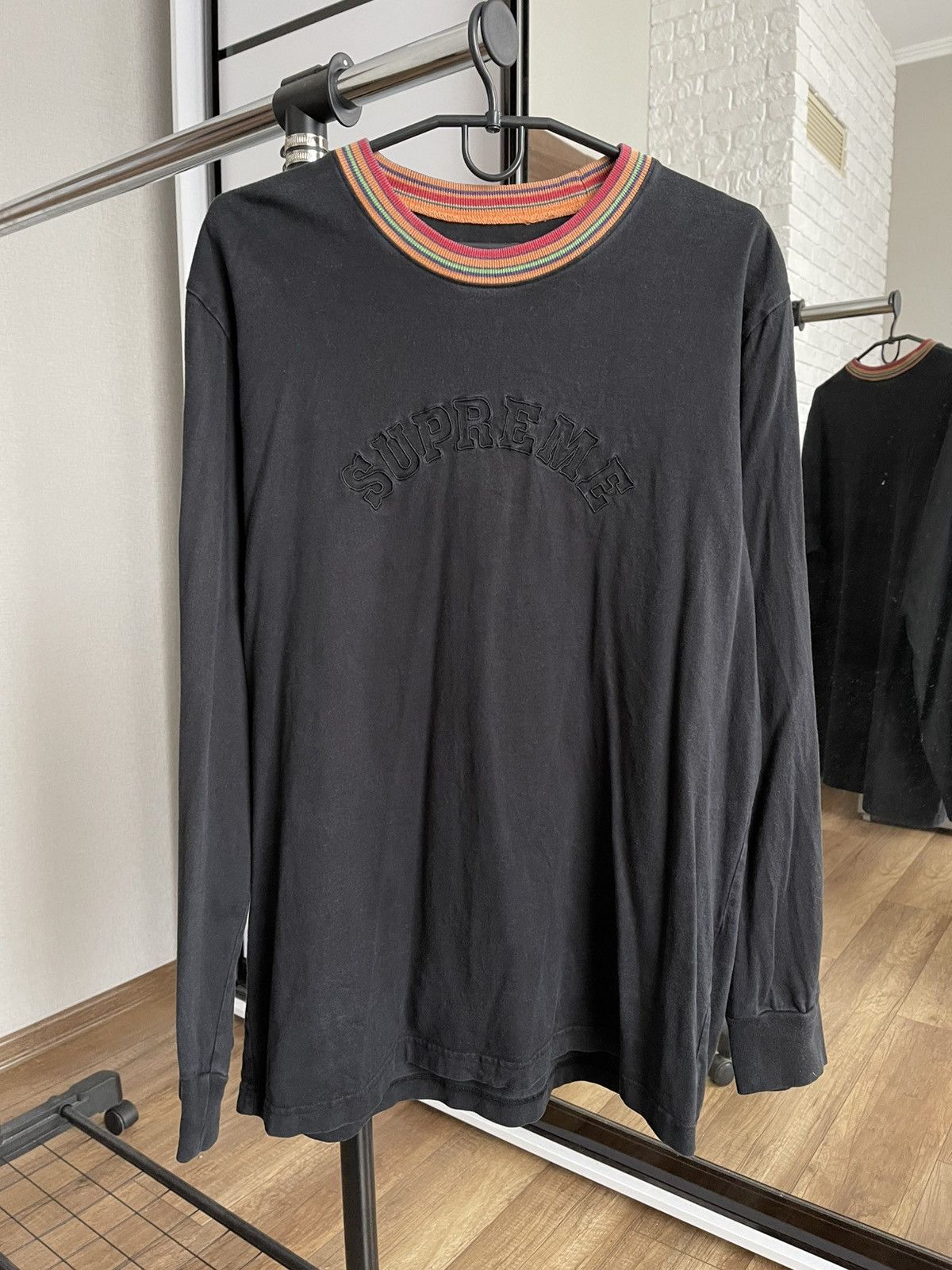 Other Supreme Multicolor Striped Rib Neck Long Sleeve T-Shirt Size US L / EU 52-54 / 3 - 3 Thumbnail