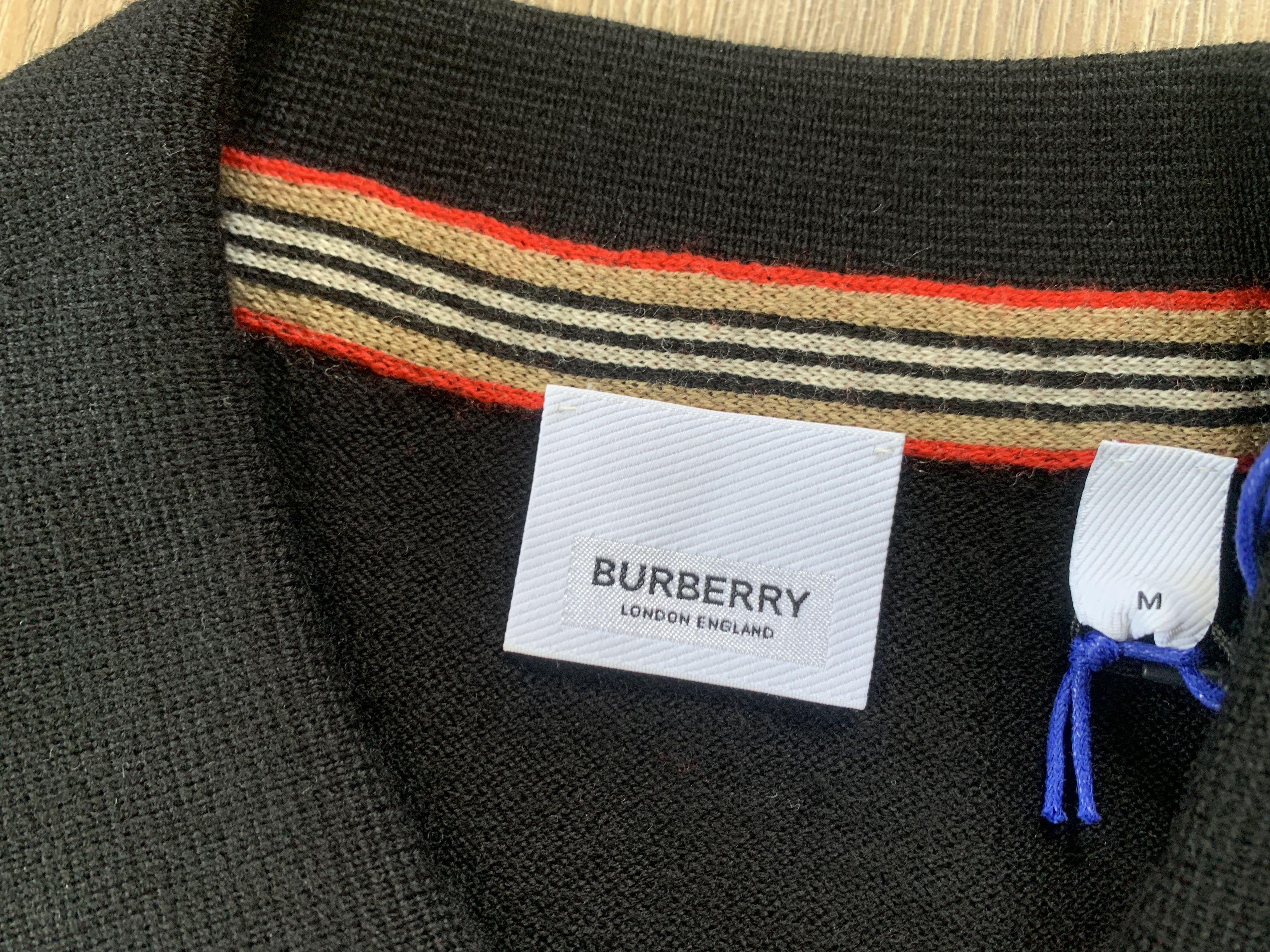 Burberry Mens Burberry Pace Long-Sleeve Wool Polo Shirt Size US M / EU 48-50 / 2 - 6 Thumbnail