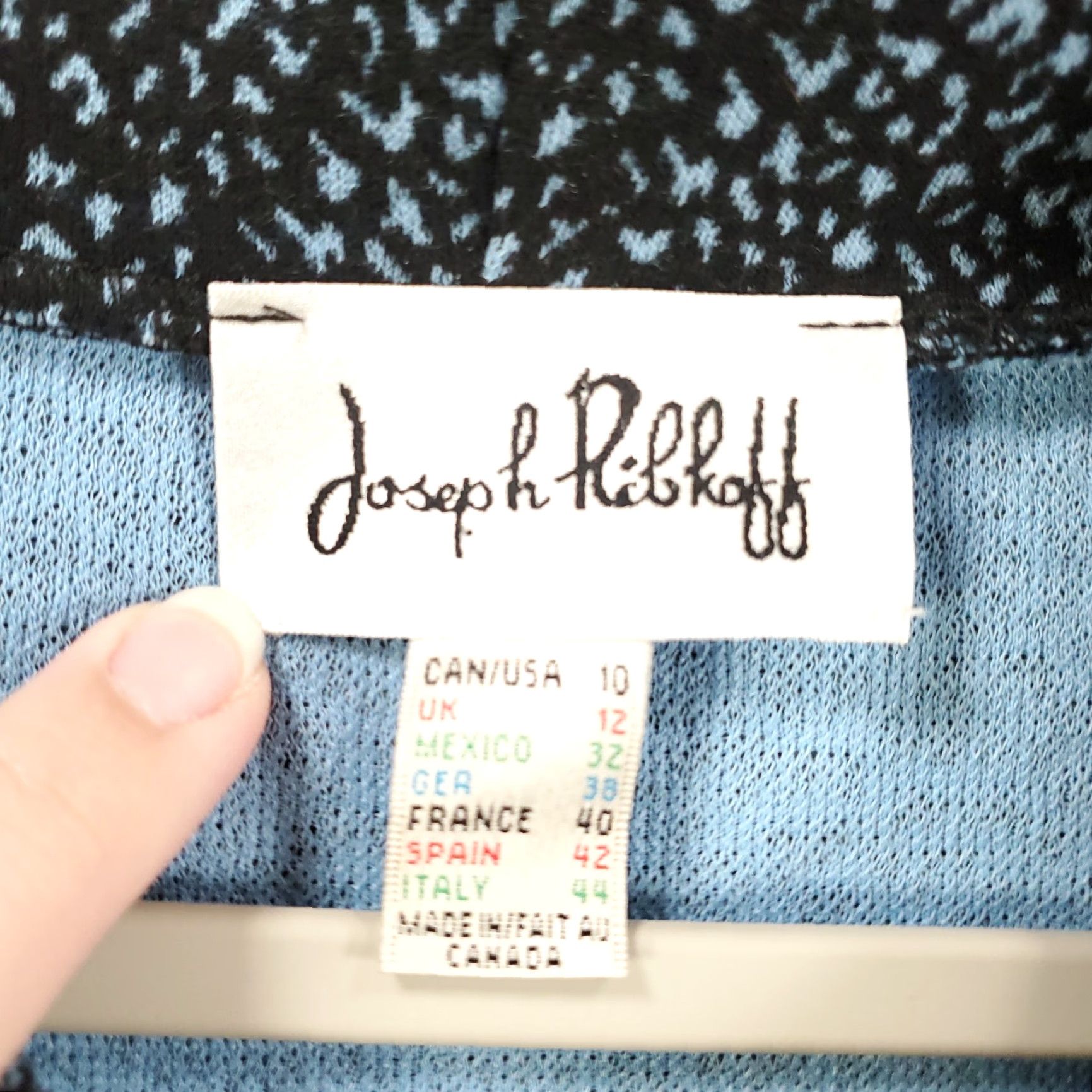 Joseph Ribkoff Joseph Ribkoff Dress Womens 10 Cowl Neck Pullover Geometric Animal Print Multicolor Knee Length Shift Sweater Dress Womens Size L / US 10 / IT 46 - 5 Thumbnail