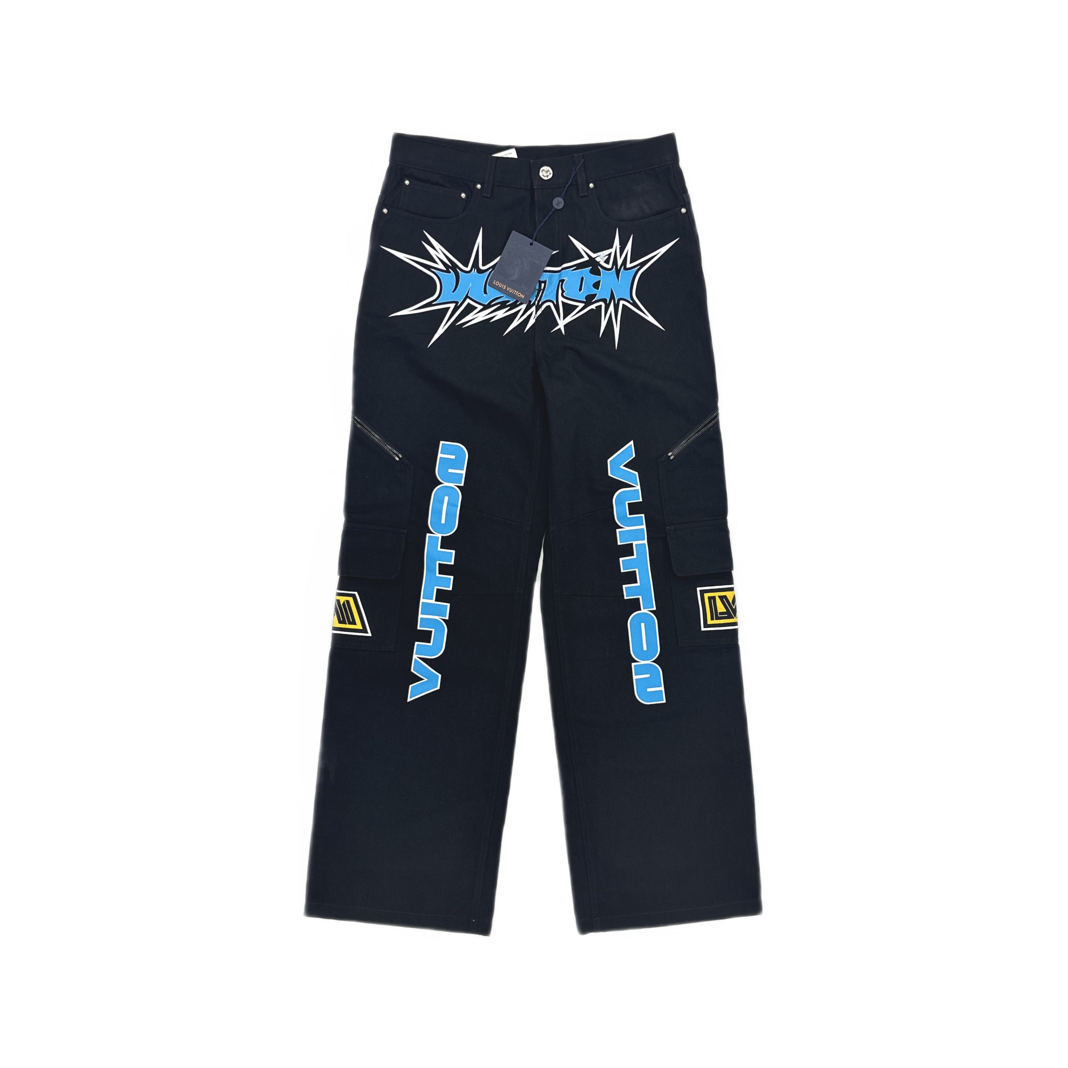 Louis Vuitton Louis Vuitton Graffiti Logo Casual Pants Size 30 Size US 30 / EU 46 - 1 Thumbnail