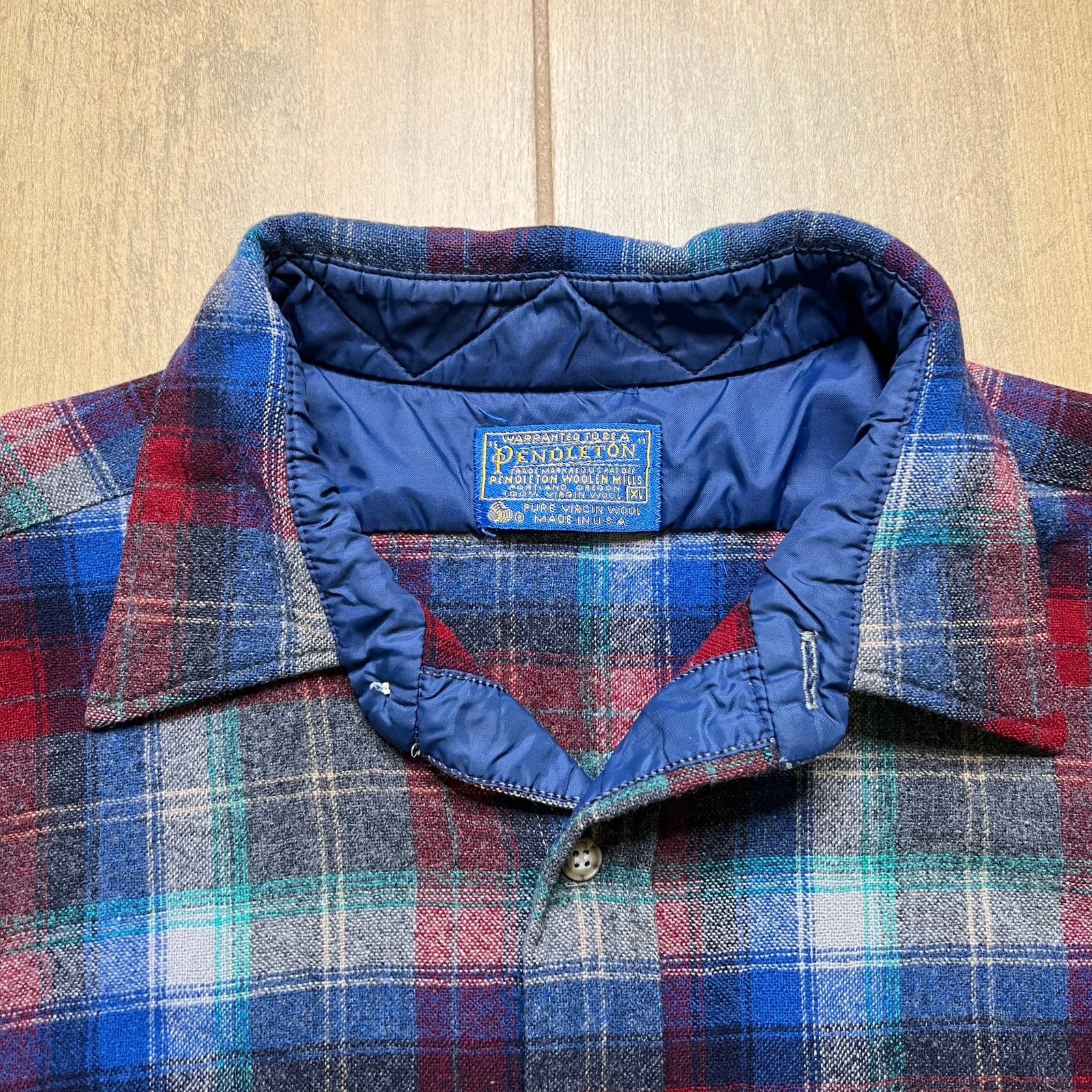 Pendleton Vintage Pendleton Wool Flannel Shirt USA Plaid XL Distress Size US XL / EU 56 / 4 - 2 Thumbnail