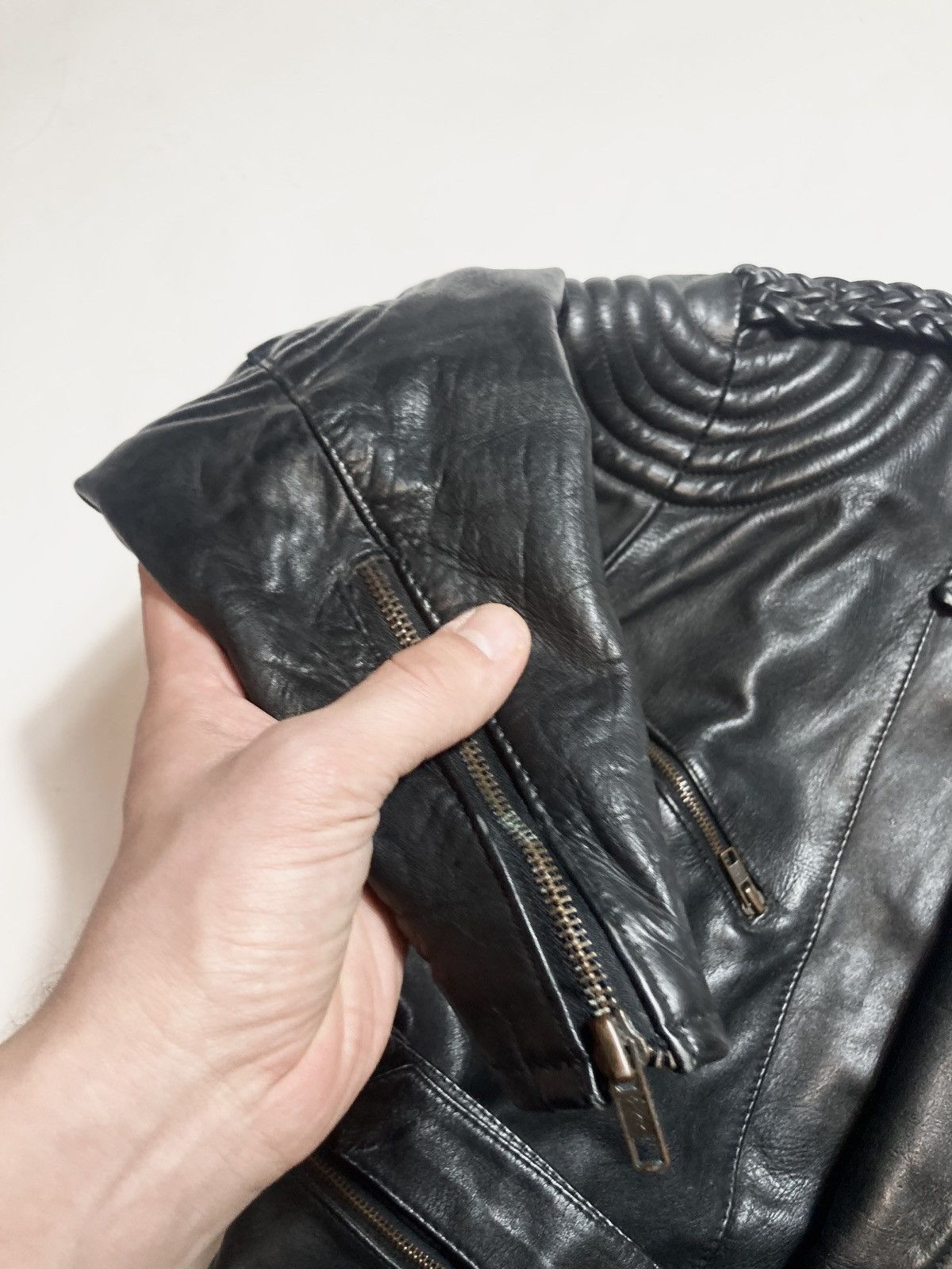 Genuine Leather 90s Vintage City leather biker jacket Size US S / EU 44-46 / 1 - 6 Thumbnail
