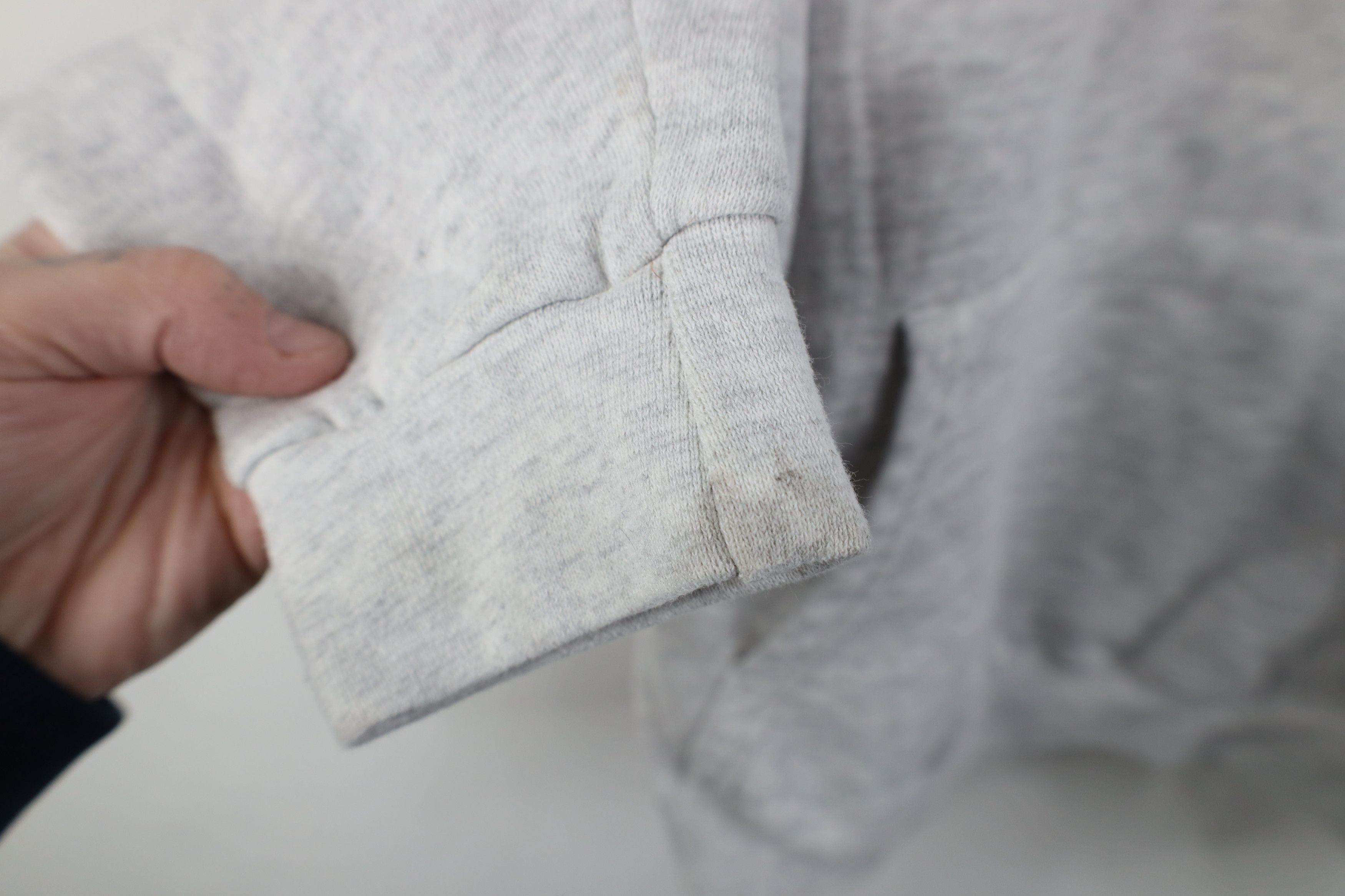 Vintage Vintage 90s Streetwear Blank Hoodie Sweatshirt Heather Gray Size US L / EU 52-54 / 3 - 8 Thumbnail