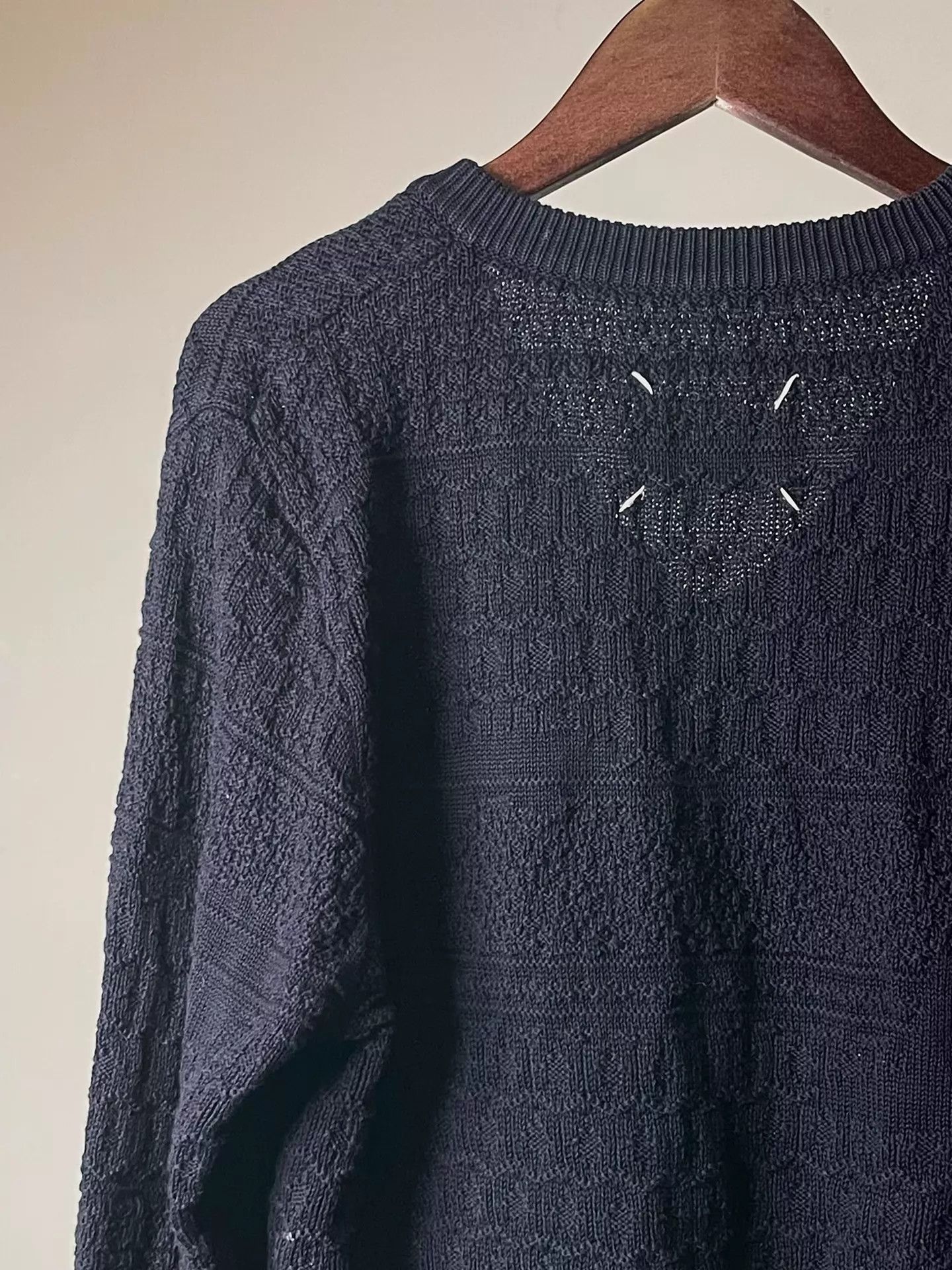 Other Maison Martin Margiela 3M V-neck Irregular Jacquard Knit 46 Size US S / EU 44-46 / 1 - 6 Thumbnail