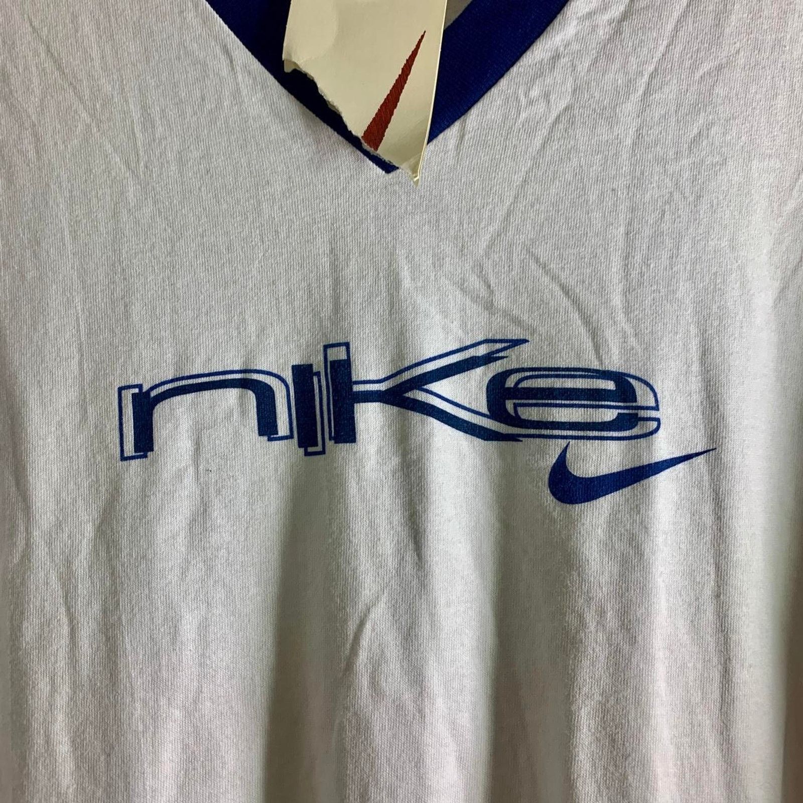 Nike vintage 90’s NIKE Center Swoosh Spell Out ringer tee shirt L Size US L / EU 52-54 / 3 - 3 Thumbnail