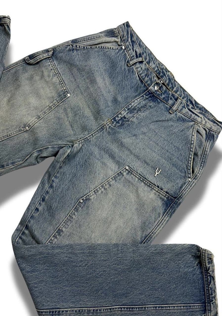 Designer YFM Denim Jeans Blue Size US 34 / EU 50 - 3 Thumbnail