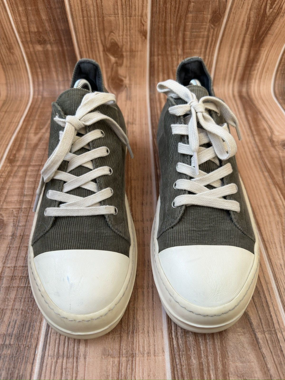 Rick Owens Rick Owens ‘DRKSHDW’ Army Dust Green Lowtops Size US 7.5 / EU 40-41 - 5 Thumbnail