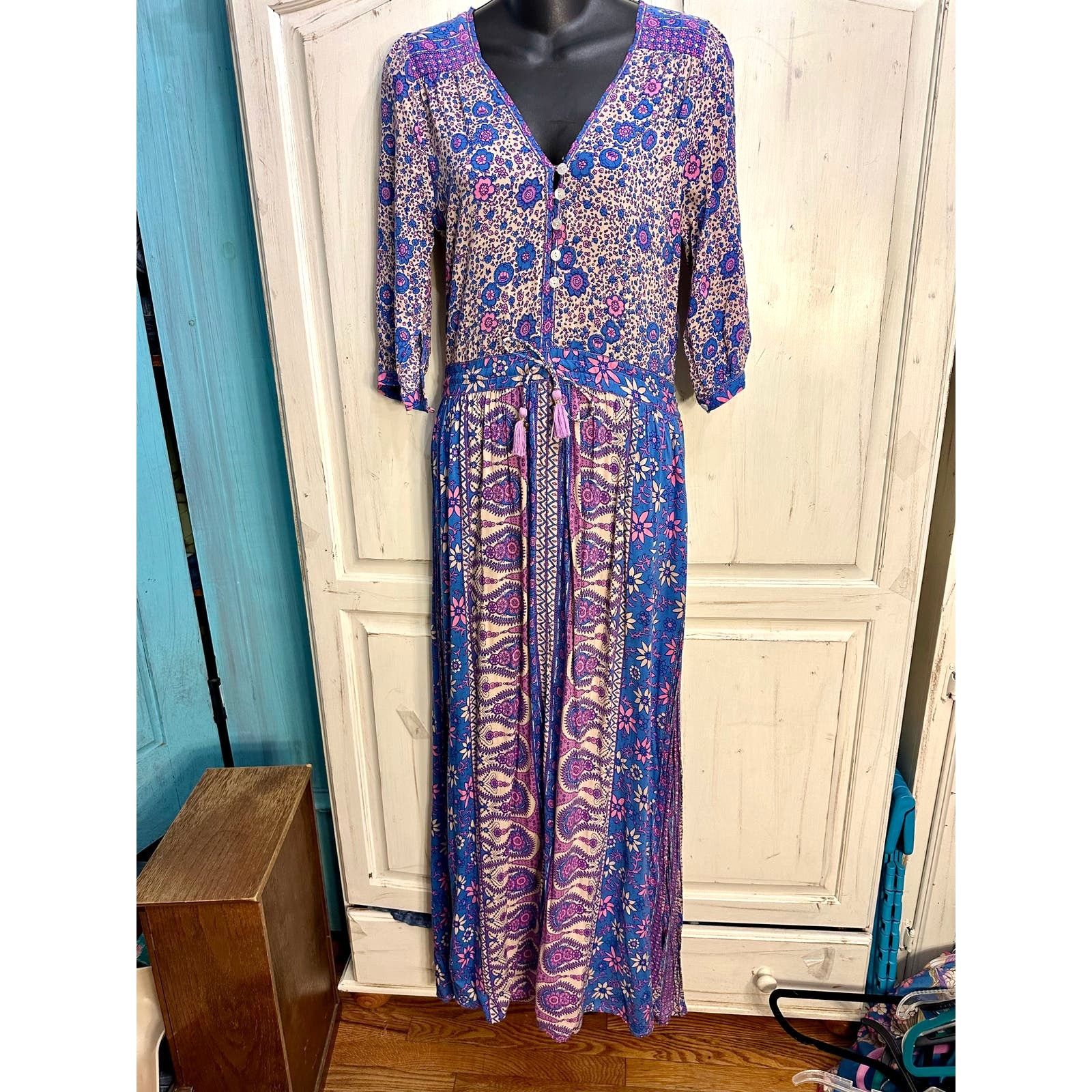 SPELL DESIGNS BOHO BLOSSOM MAXIDRESS XS WORN ONCE