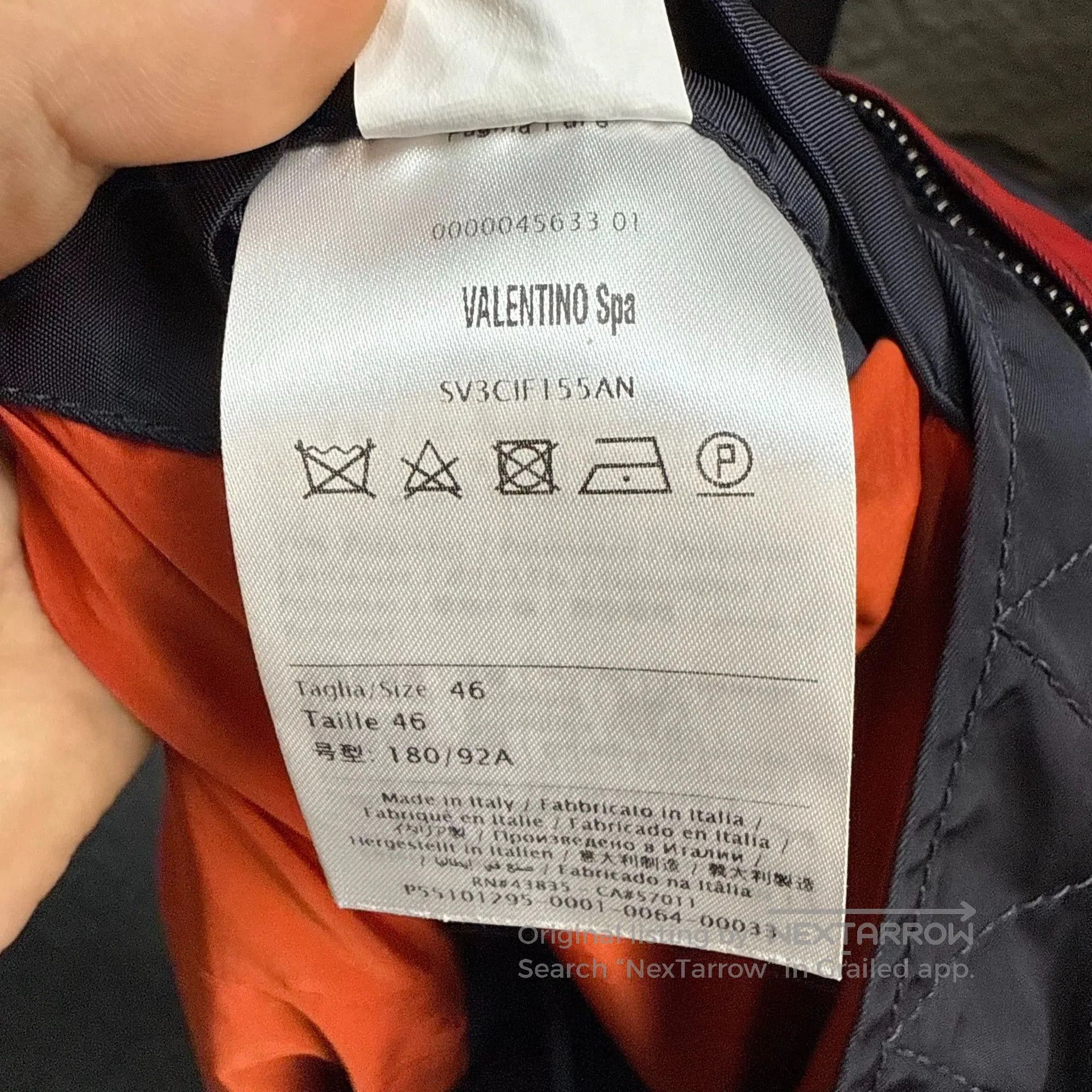 Valentino VALENTINO Classic V Logo Baseball Jacket. Size US S / EU 44-46 / 1 - 4 Thumbnail