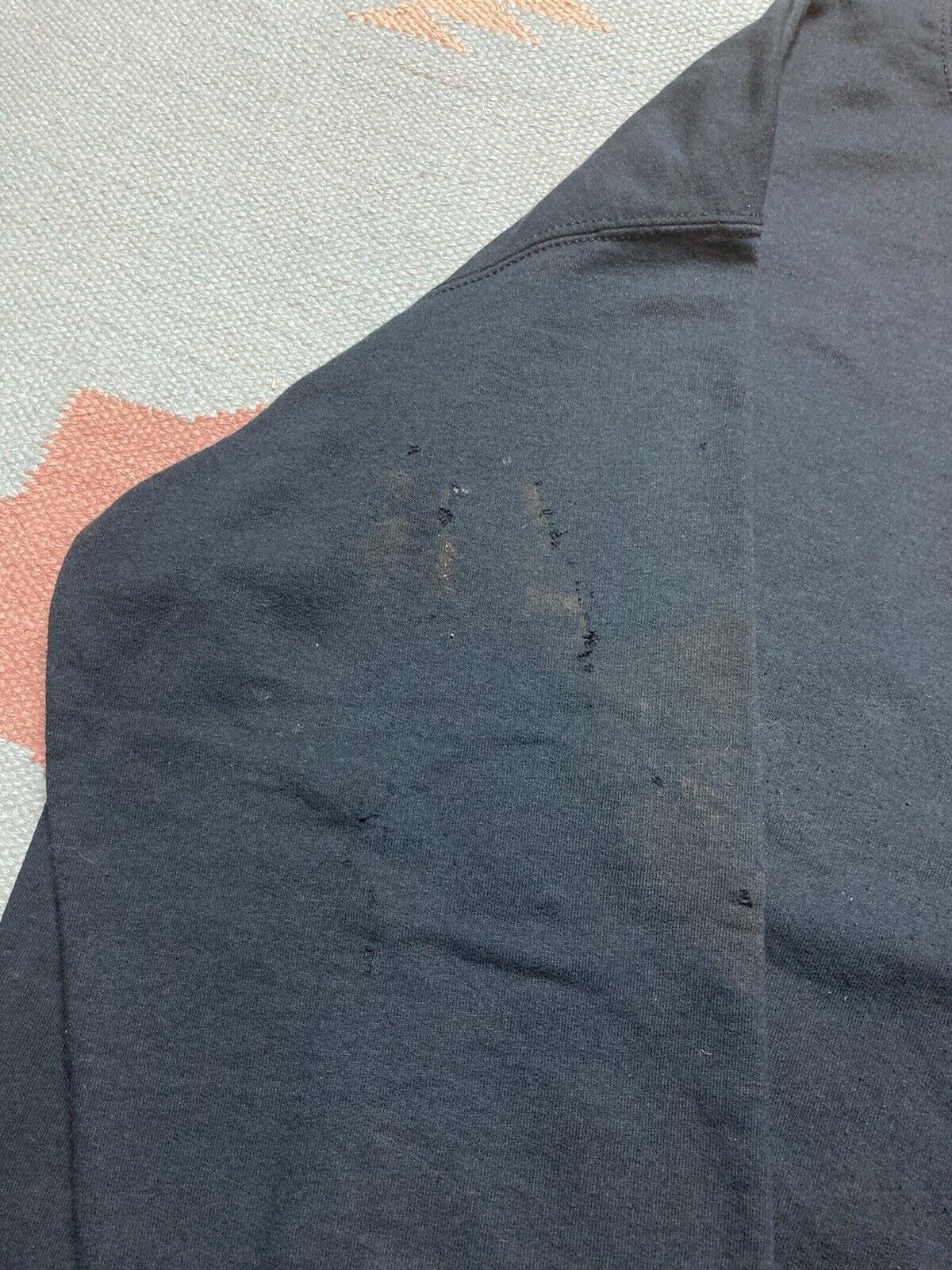 Vintage 80s sweatshirt blank black grunge goth faded distressed XL Size US XL / EU 56 / 4 - 7 Thumbnail