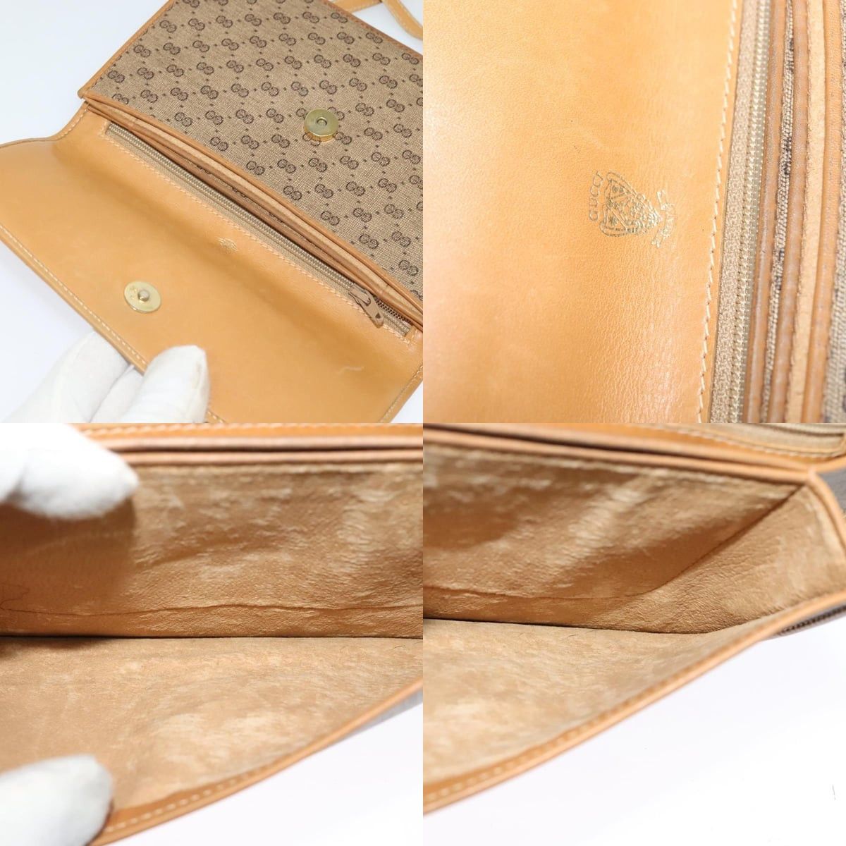 Gucci GUCCI Micro GG Supreme Shoulder Bag Pvc Beige Gold Size ONE SIZE - 11 Thumbnail