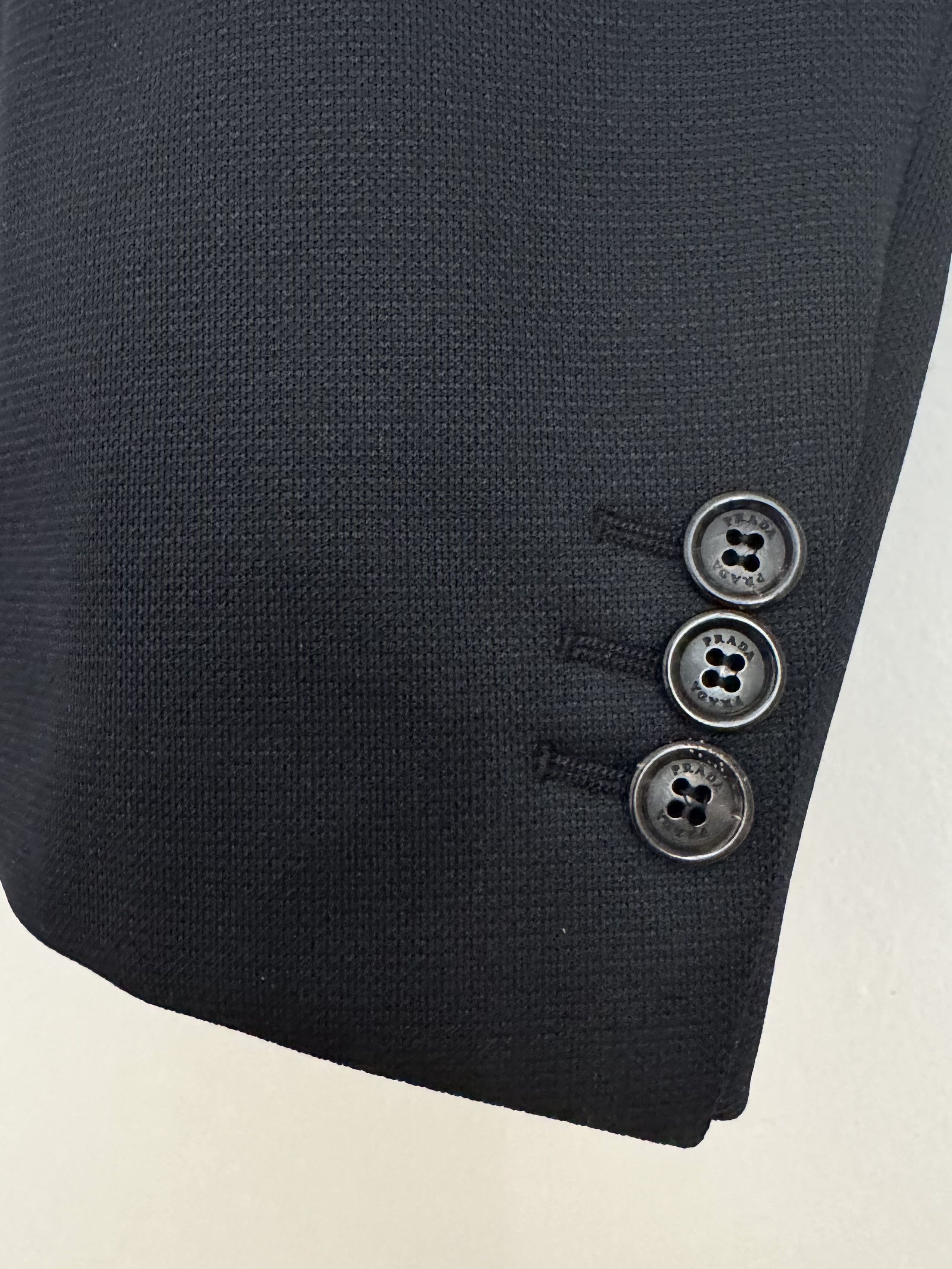 Prada Prada Mens Black Blazer Size 52 Minimal Tailored Jacket Size 52R - 5 Thumbnail