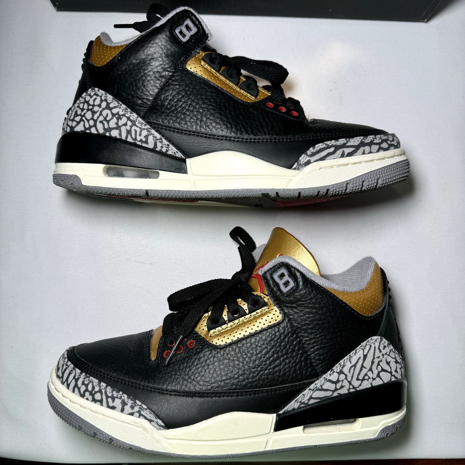 Jordan Brand × Nike Size 7.5 - Air Jordan 3 Retro Black Gold 2022 Women's Shoes Size US 7.5 / IT 37.5 - 2 Thumbnail