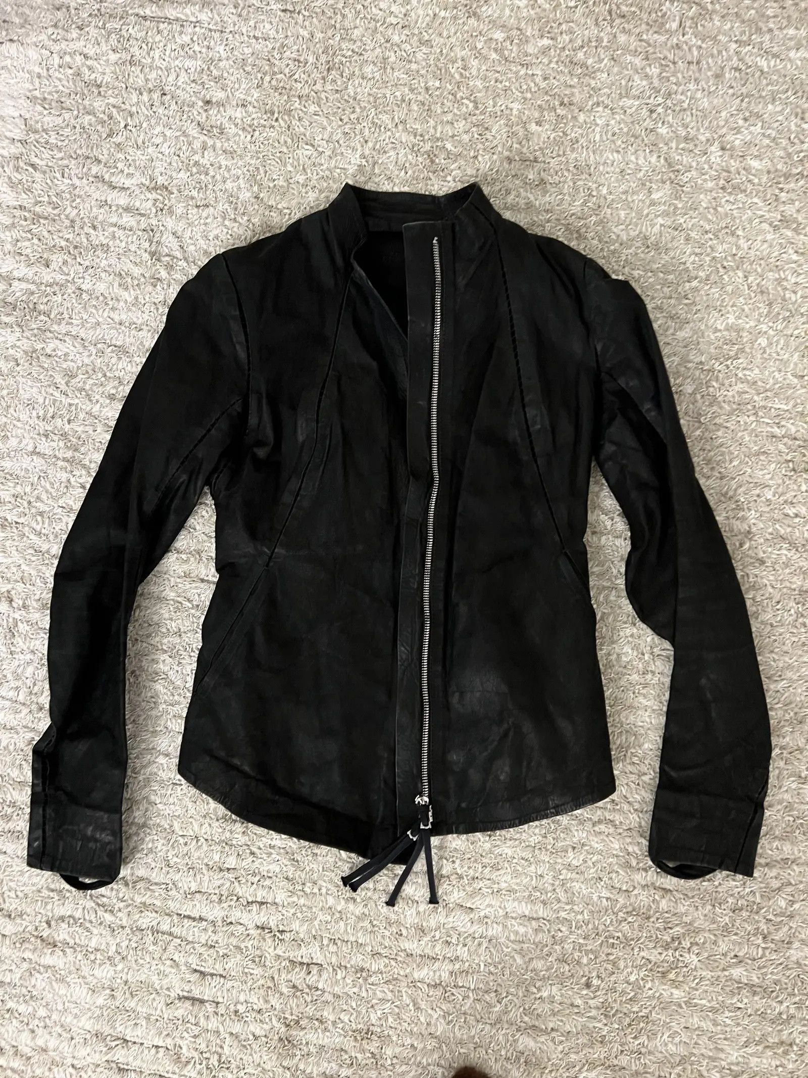 Boris Bidjan Saberi wj1 open stitch calf Leather Jacket Womens xs Size XS / US 0-2 / IT 36-38 - 1 Thumbnail