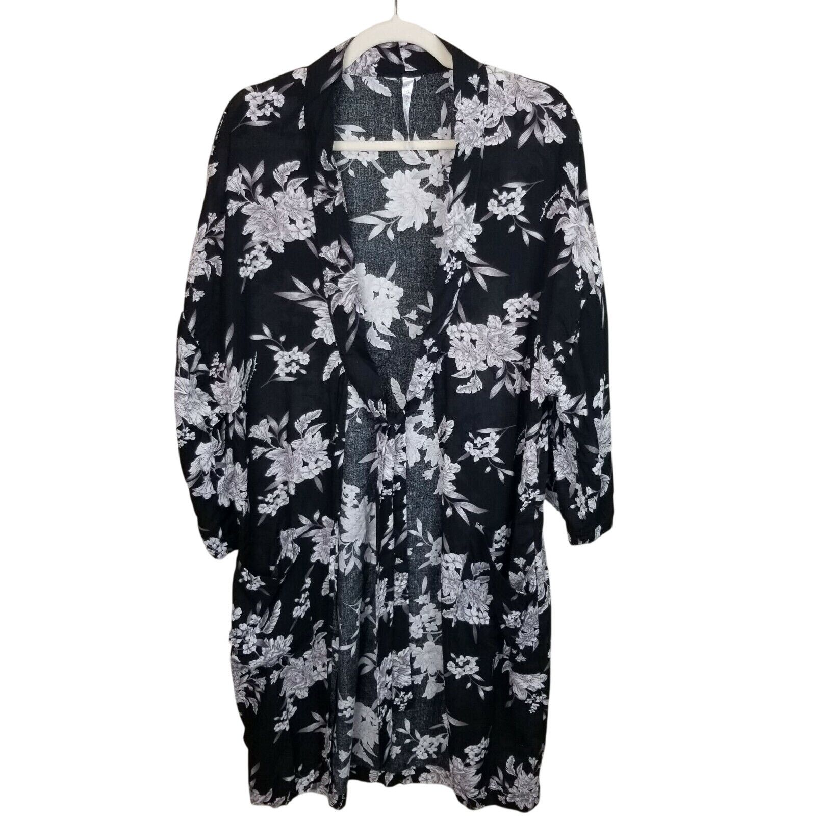 Spiritual Gangster Spiritual Gangster Womens OS Floral Robe Kimono Cover Up Size ONE SIZE - 2 Thumbnail