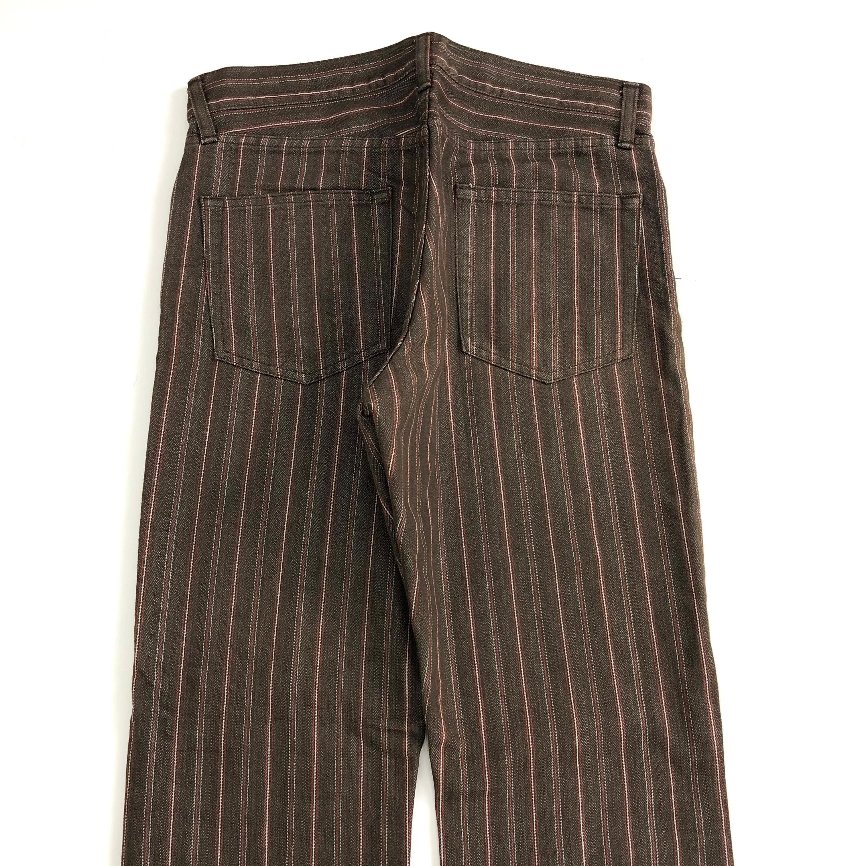 semanticdesign 2000s Semanticdesign Striped Lined Lgb Style Flared Jeans Size US 31 - 13 Thumbnail