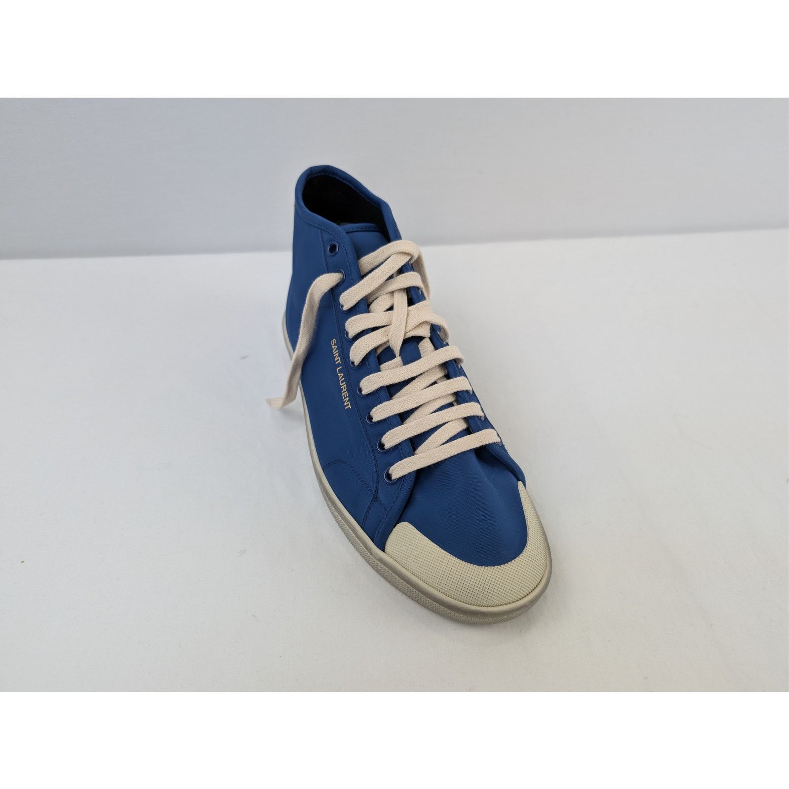 Saint Laurent Paris o1rshd1 Court Classic SL/39 mid-top sneakers in blue nylon Size US 9 / EU 42 - 3 Thumbnail