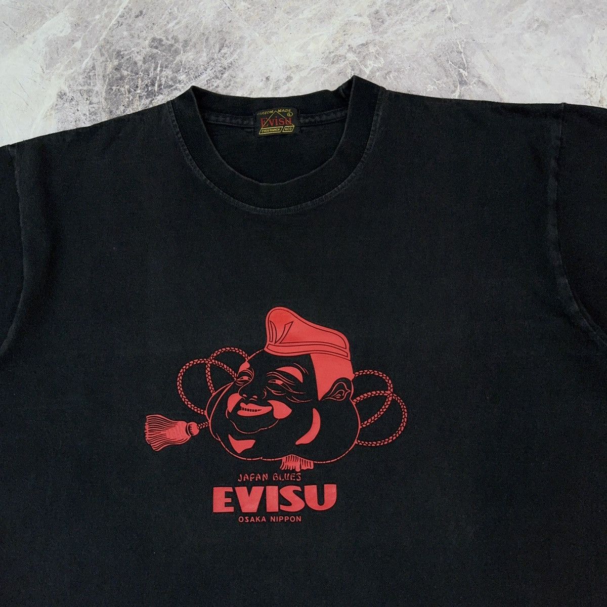 Evisu × Japanese Brand × Vintage Vintage Evisu T shirt Japanese Brand Big Logo Streetwear 90s Size US L / EU 52-54 / 3 - 9 Thumbnail