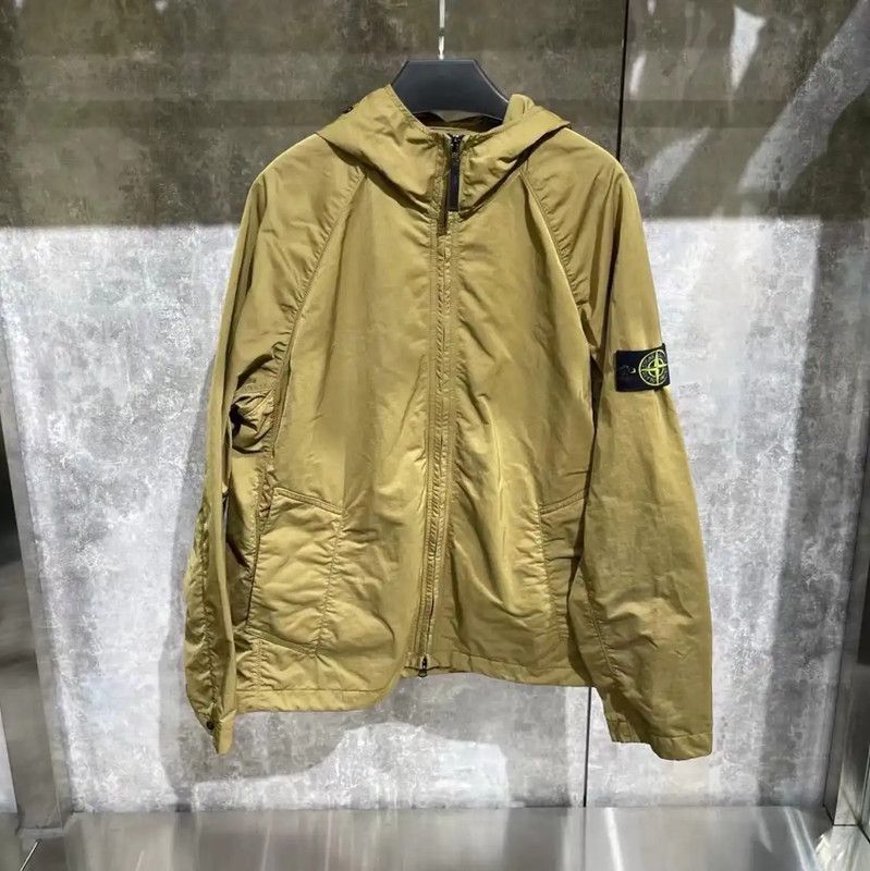 Stone Island Stone Island Yellow Hooded Jacket 0089 Size US XL / EU 56 / 4 - 1 Thumbnail