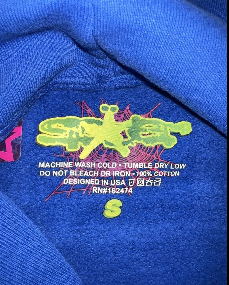 Sp5der Blue sp5der hoodie Size US S / EU 44-46 / 1 - 1 Thumbnail