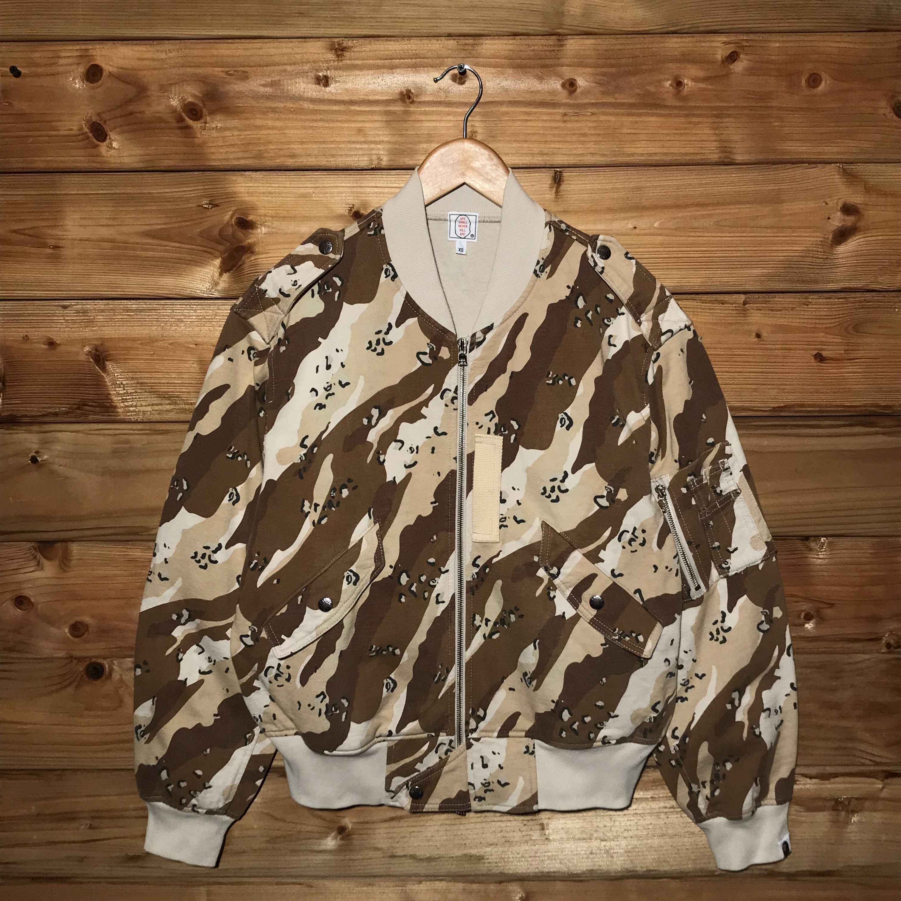 Bape × Nigo OG 00s Bape A Bathing Ape Desert Chocolate Chip Camo Bomber Size US XS / EU 42 / 0 - 1 Thumbnail