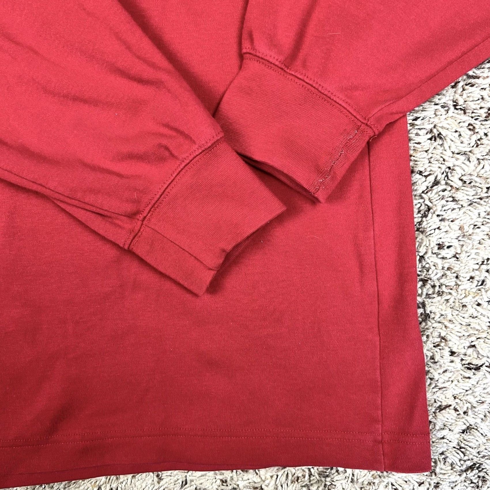 Lands' End VINTAGE Lands End Long Sleeve Turtleneck Mens L Red 100% Cotton Regular USA 90s Shirt Size US L / EU 52-54 / 3 - 4 Thumbnail
