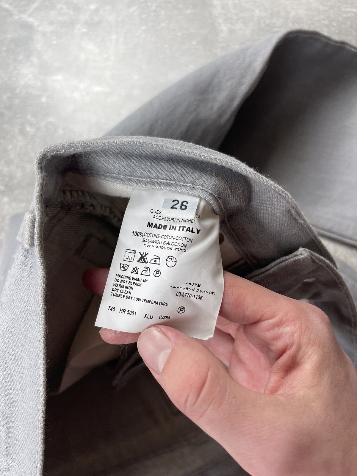 Helmut Lang Helmut Lang Vintage Gray Classic 5-Pocket Jeans Size US 26 / EU 42 - 11 Thumbnail