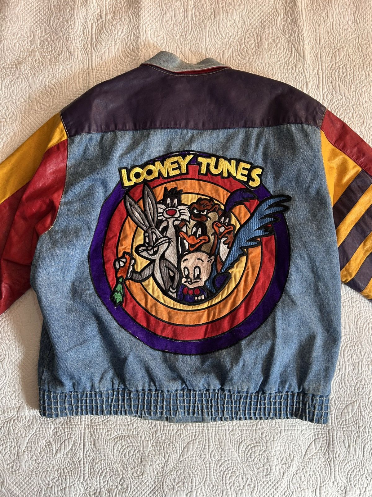 Vintage Jeff Hamilton x looney tunes leather jacket