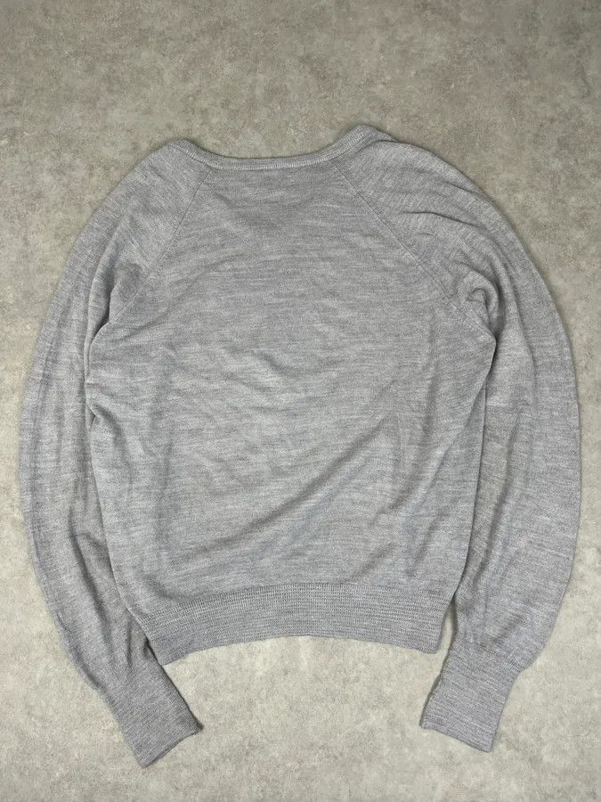 Dior 1990s Christian Dior Grey V-Neck Sweater Size US M / EU 48-50 / 2 - 6 Thumbnail