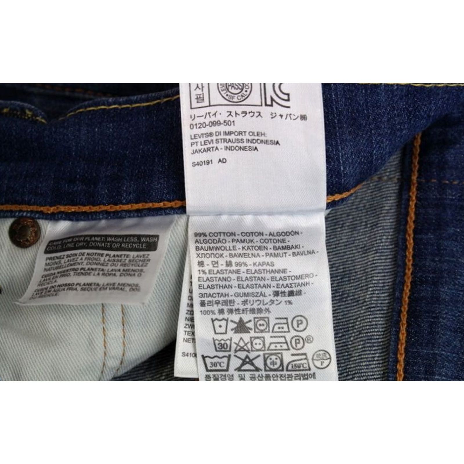 Levi's Levi's 520 Jeans Men Tapered Stretch Denim Pants W33/L34 Blue Size US 33 - 7 Thumbnail