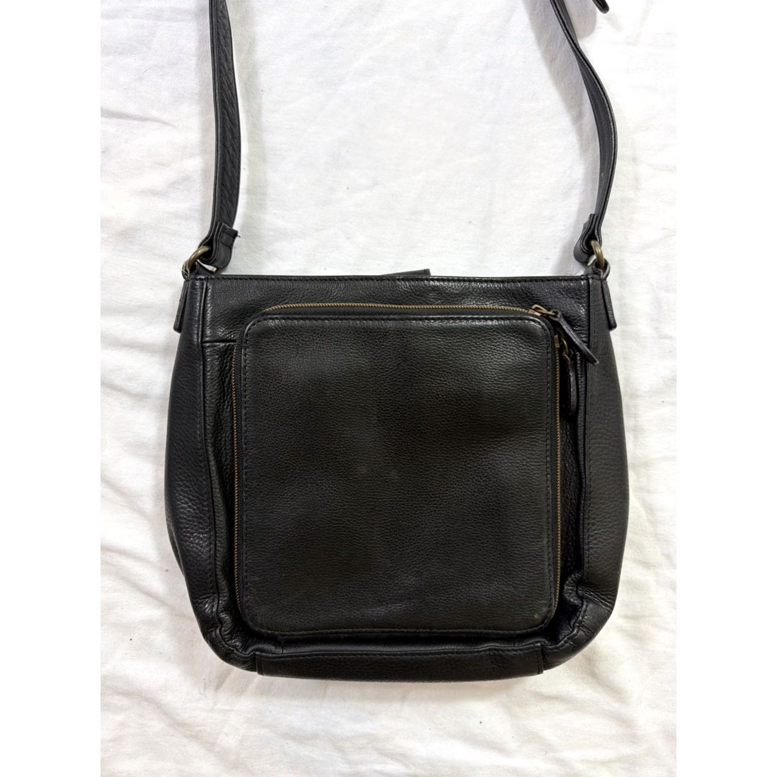 Fossil VINTAGE Fossil Pebbled Black Leather Crossbody Purse 9x8.5c3 Size ONE SIZE - 2 Thumbnail