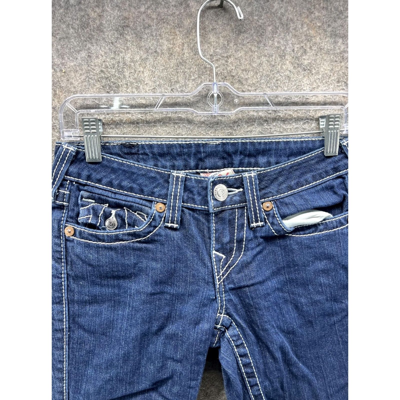 True Religion True Religion Jeans Capri Womens 26 Blue Dark Wash Denim Rolled Capris Slim 5-Pocket Ankle Zipper Summer Women’s Size 26" / US 2 / IT 38 - 5 Thumbnail
