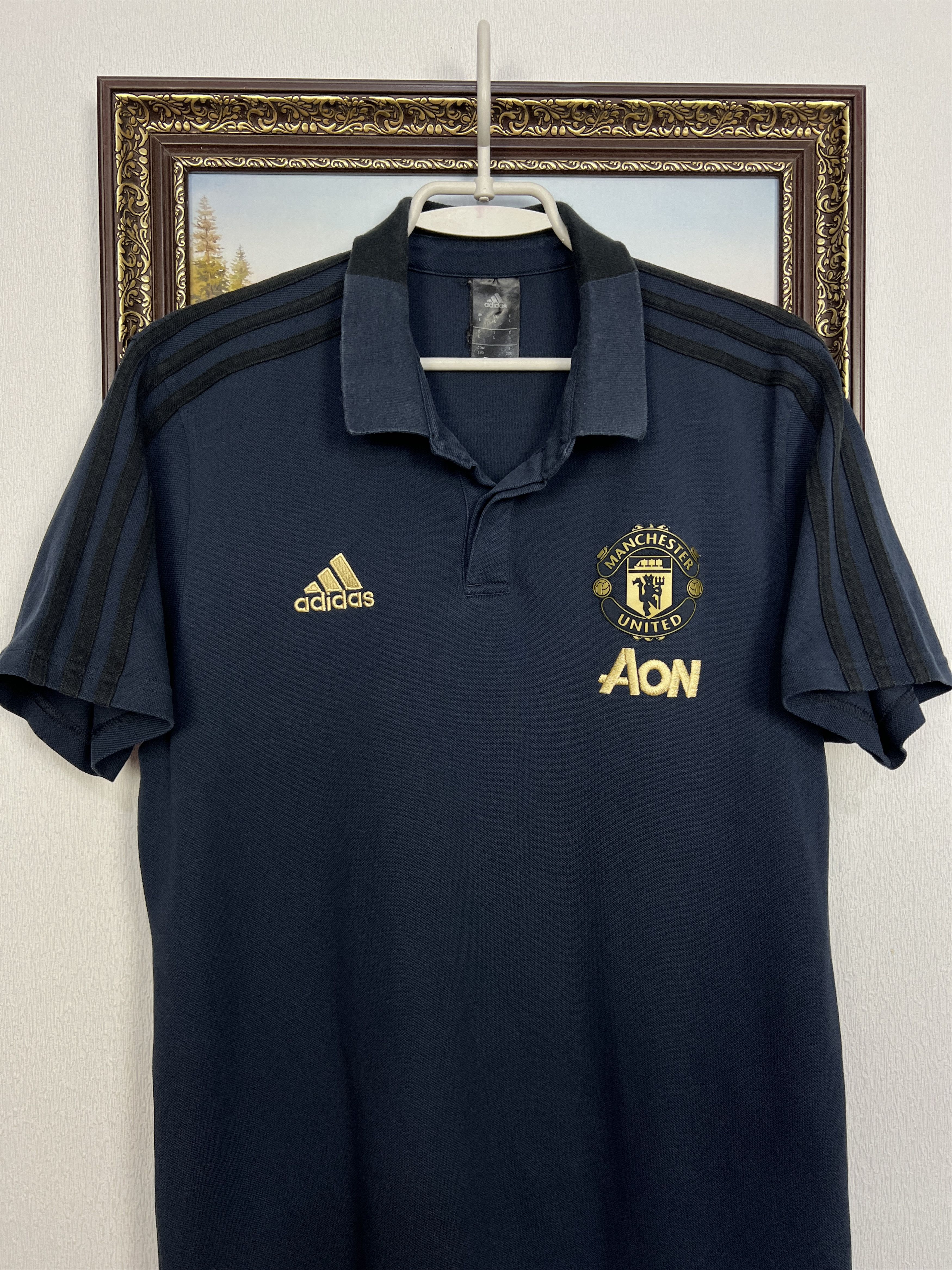 Adidas AON Manchester United Football Polo Shirt Soccer Jersey Size US L / EU 52-54 / 3 - 2 Thumbnail