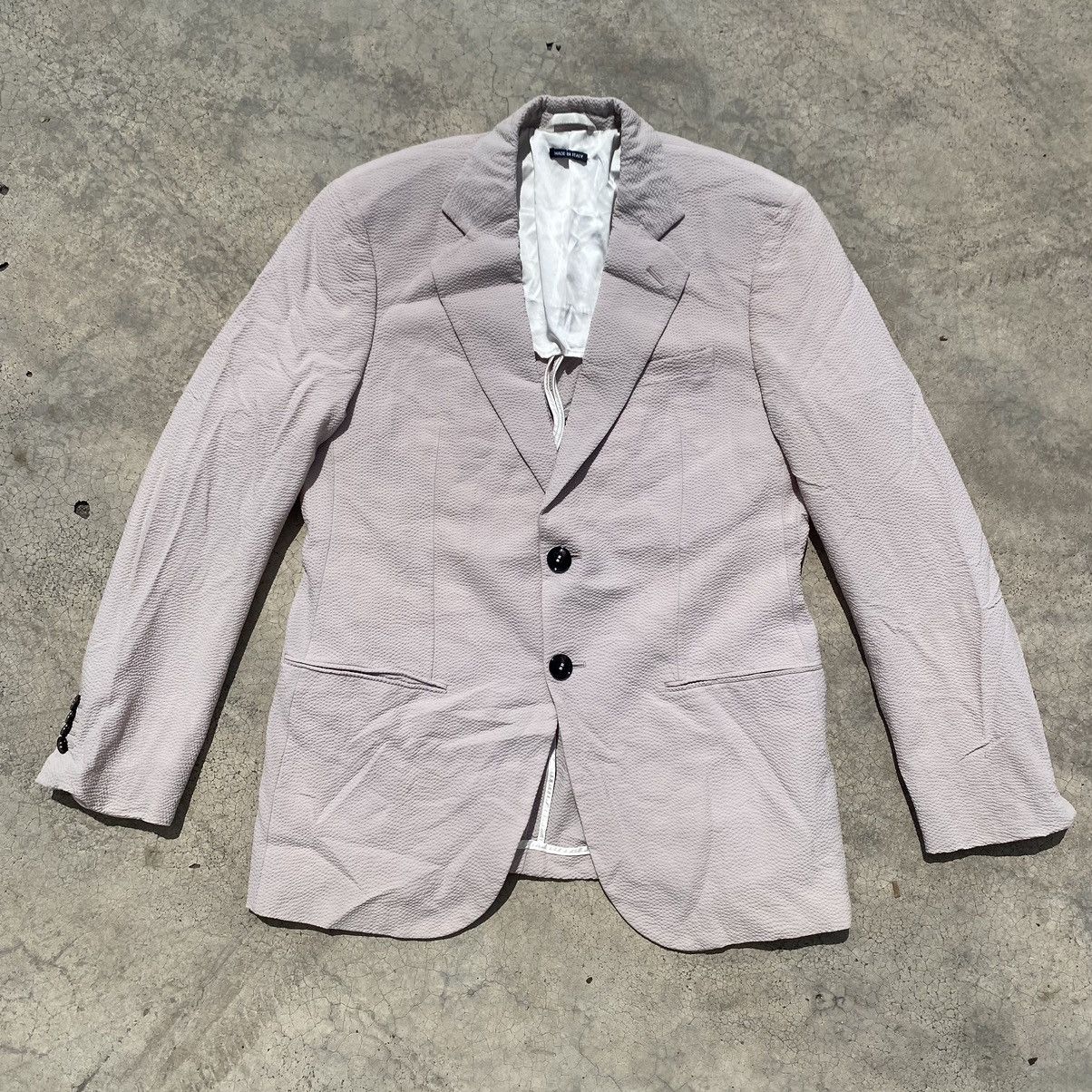 Giorgio Armani Giorgio Armani Pink Textured Blazer – Made in Italy Size L / US 10 / IT 46 - 1 Thumbnail