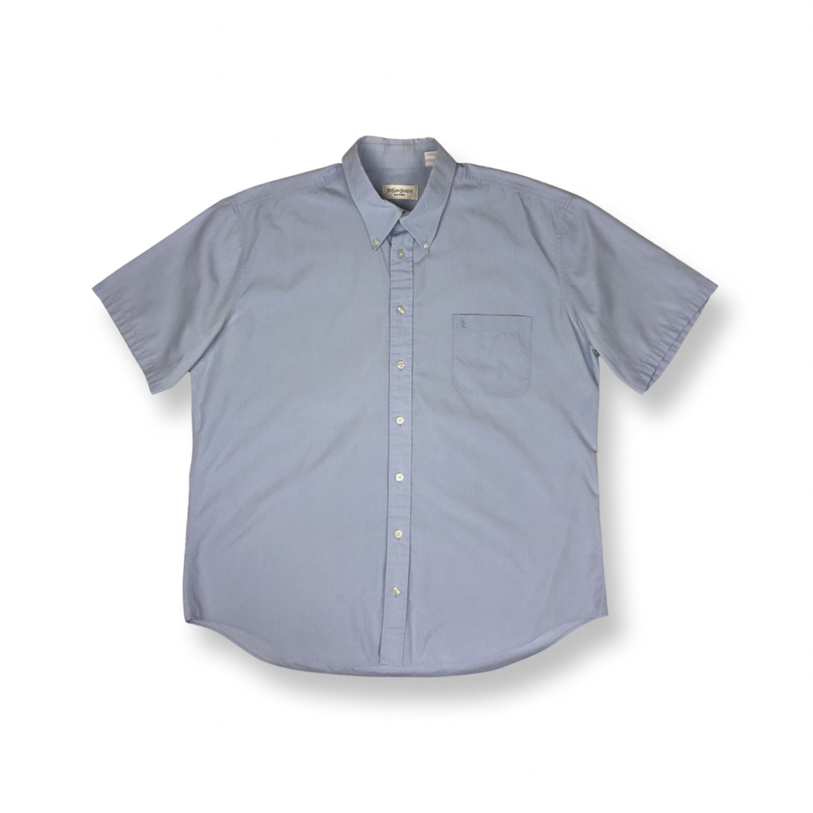 Yves Saint Laurent Yves Saint Laurent YSL Logo Blue Shirt Size US XL / EU 56 / 4 - 1 Thumbnail