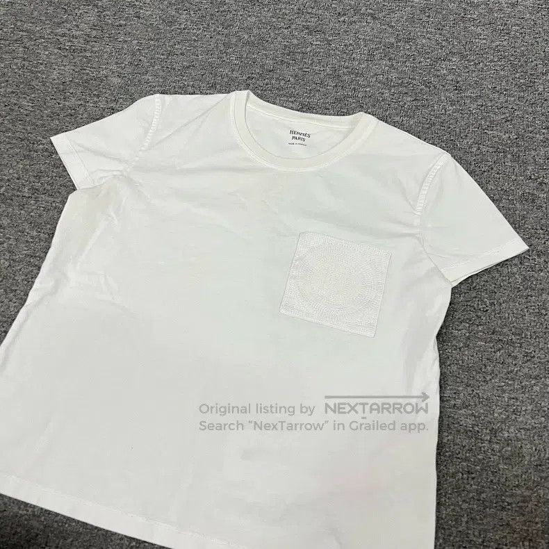 Hermes Hermes Embroidered Pocket Short-Sleeve T-Shirt Size XS / US 0-2 / IT 36-38 - 3 Thumbnail