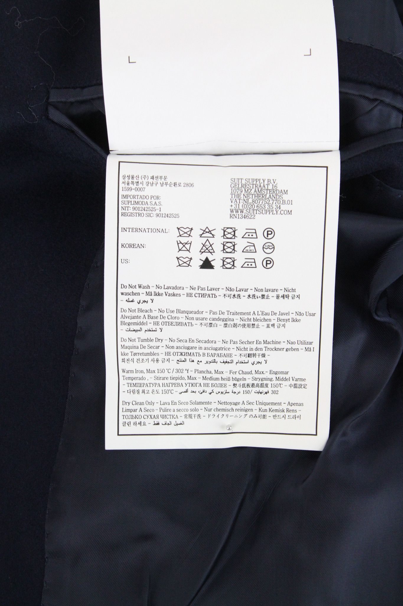 Suitsupply VICENZA UK30R Navy Wool Flannel Coat 66635 Size US XXS / EU 40 - 7 Thumbnail