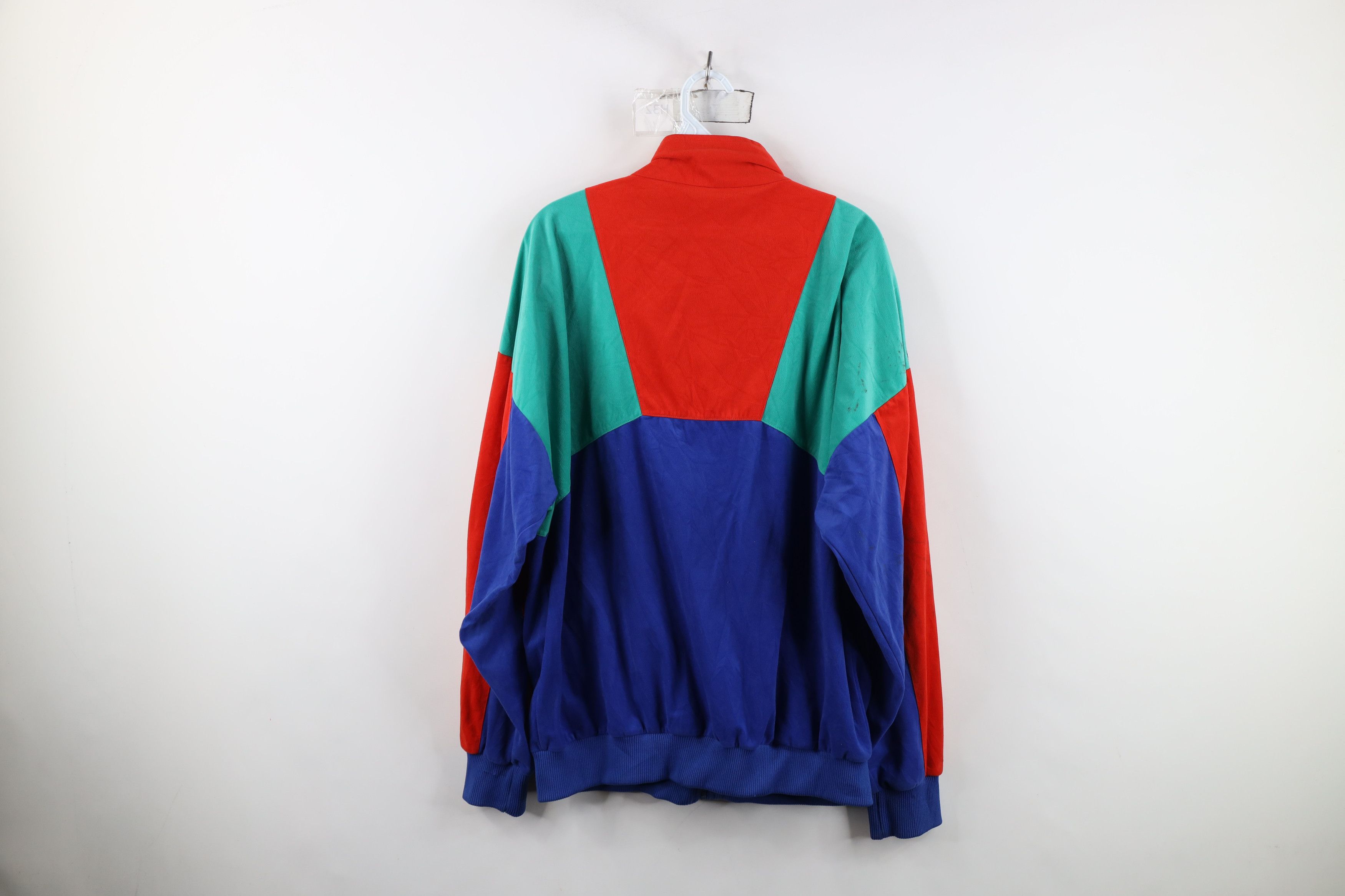Adidas Vintage 80s 90s Adidas Block Velour Velvet Track Jacket Size US XXL / EU 58 / 5 - 13 Thumbnail