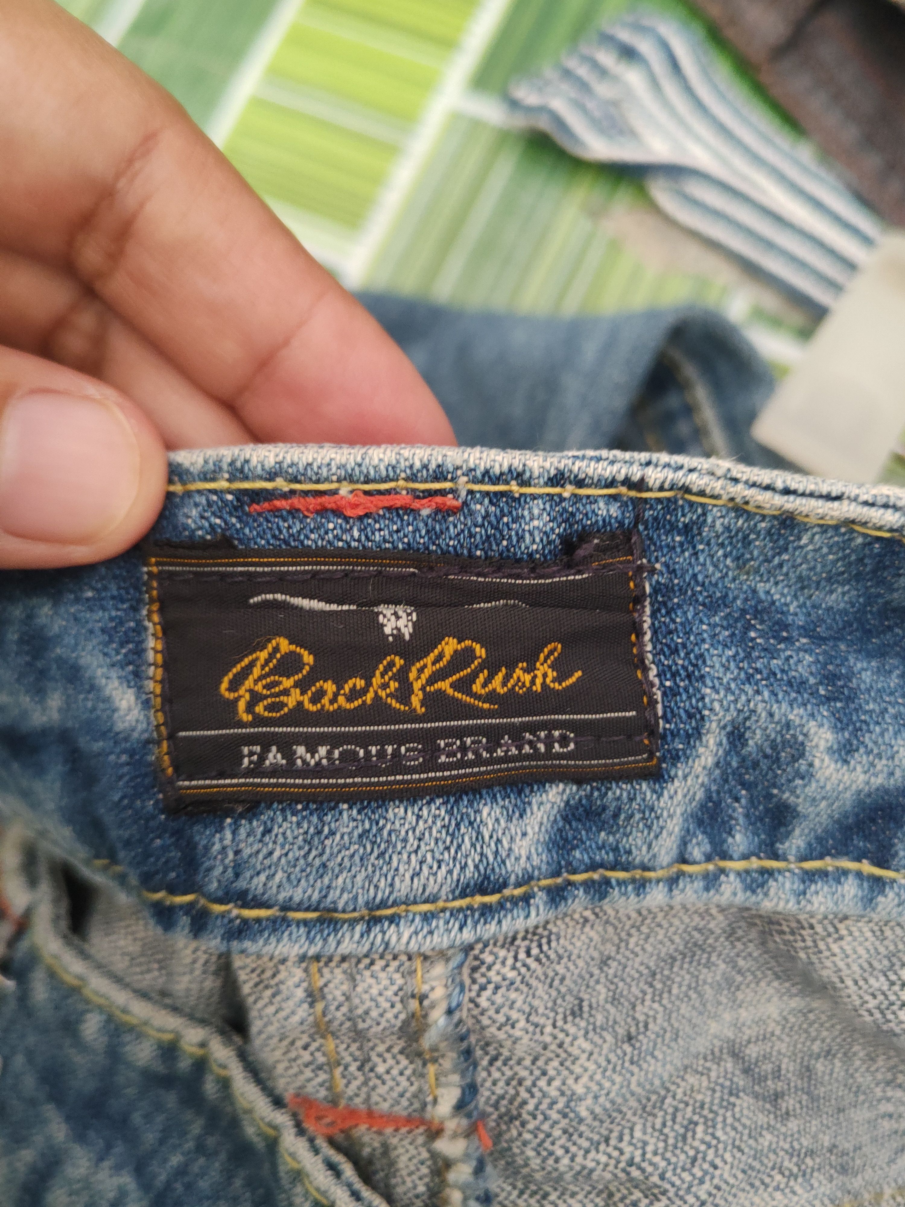 Japanese Brand Back Rush Blue Distressed Ripped Jeans #S2924 Size 28" / US 6 / IT 42 - 15 Thumbnail