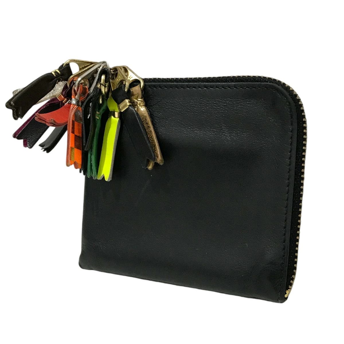 Comme des Garcons Wallet Plain L Zip Wallet Black Size ONE SIZE - 2 Thumbnail