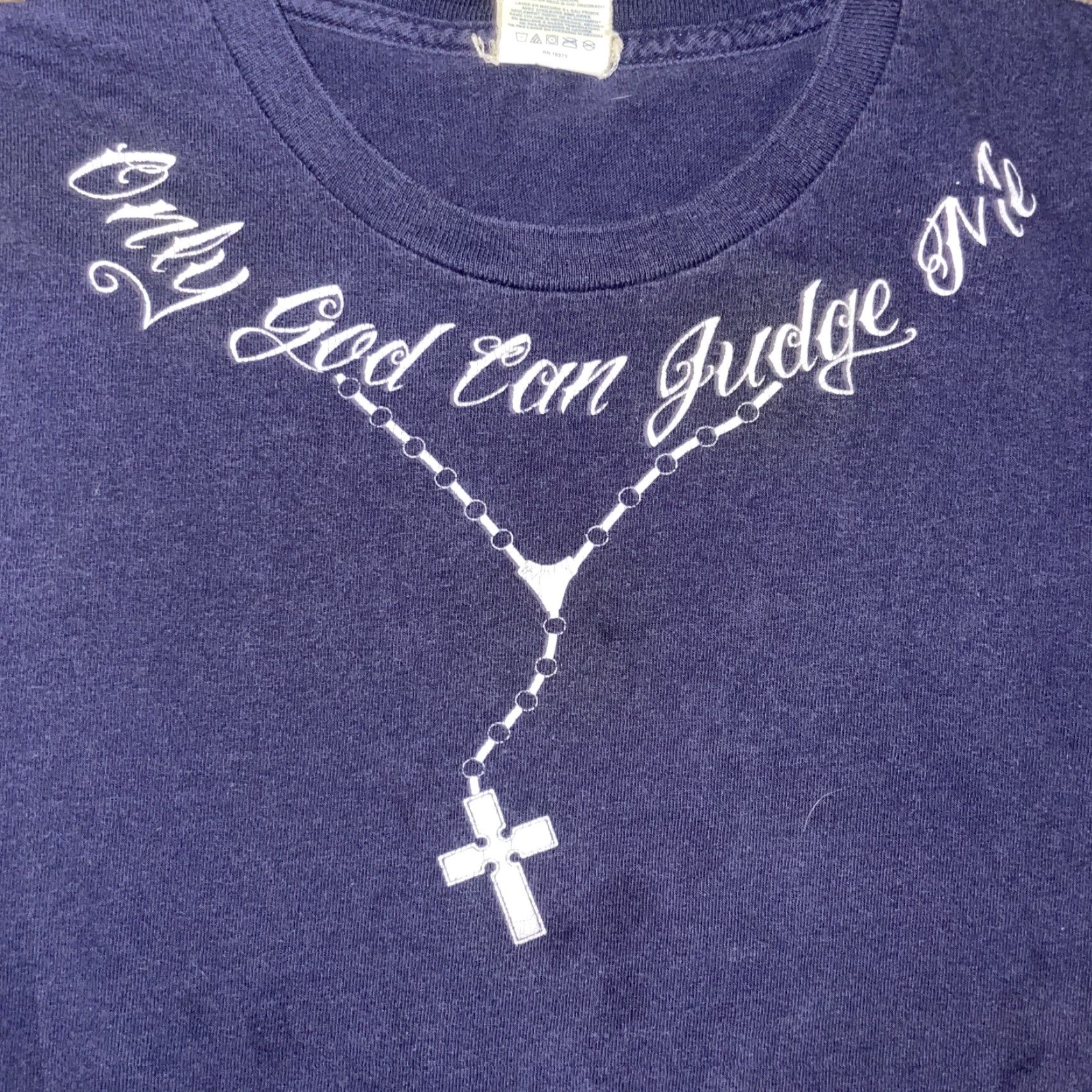 Vintage Tupac T-Shirt Only God Can Judge Me Black 2XL Men Vintage Y2K Delta Pro Size US XXL / EU 58 / 5 - 2 Thumbnail