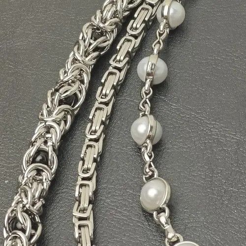 VIBE 3 Layer Natural Echo Pearled Wallet Chain Size ONE SIZE - 3 Thumbnail