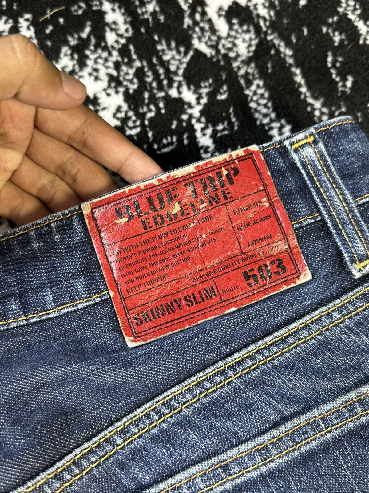 Undercover 2000s Flare Edwin 503 Blue Trip Mud Washed Denim Size US 30 / EU 46 - 14 Thumbnail