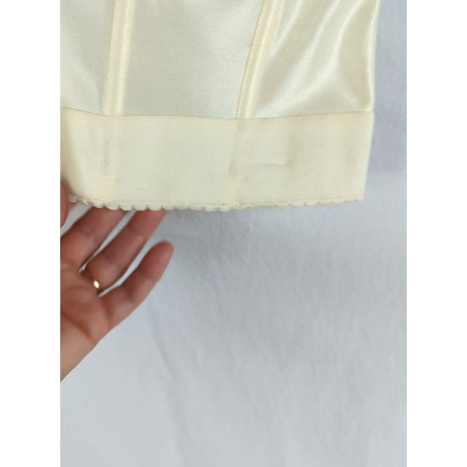 Vintage Dominique Noemi Bustier Womens Bridal Corset Top Beig e 42D Underwired Lace High Support Vintage No Size ONE SIZE - 4 Thumbnail