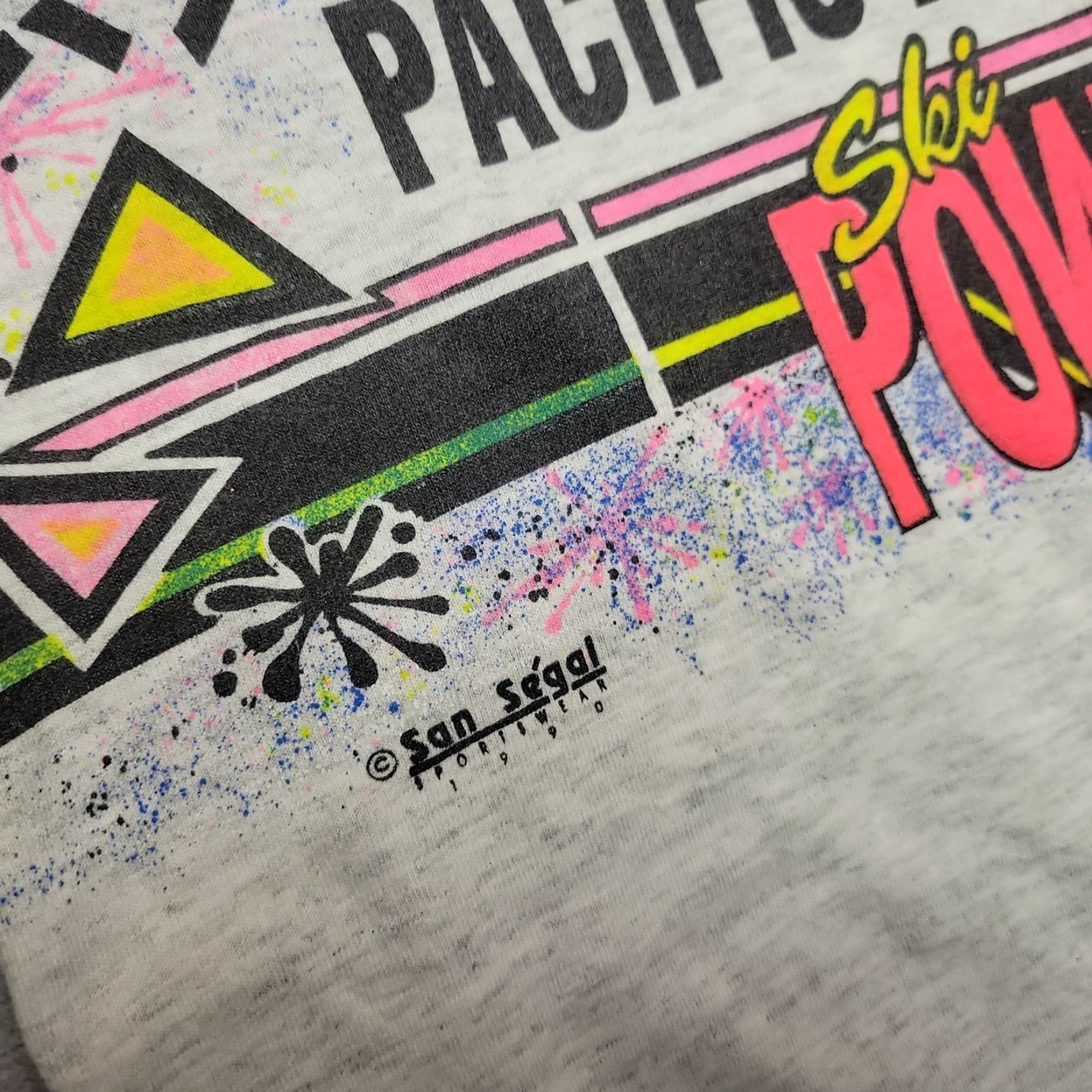 Skin VINTAGE Pacific Northwest Ski Shirt Adult M Gray 1990 Crewneck US 80s 90s Mens Size US M / EU 48-50 / 2 - 2 Thumbnail