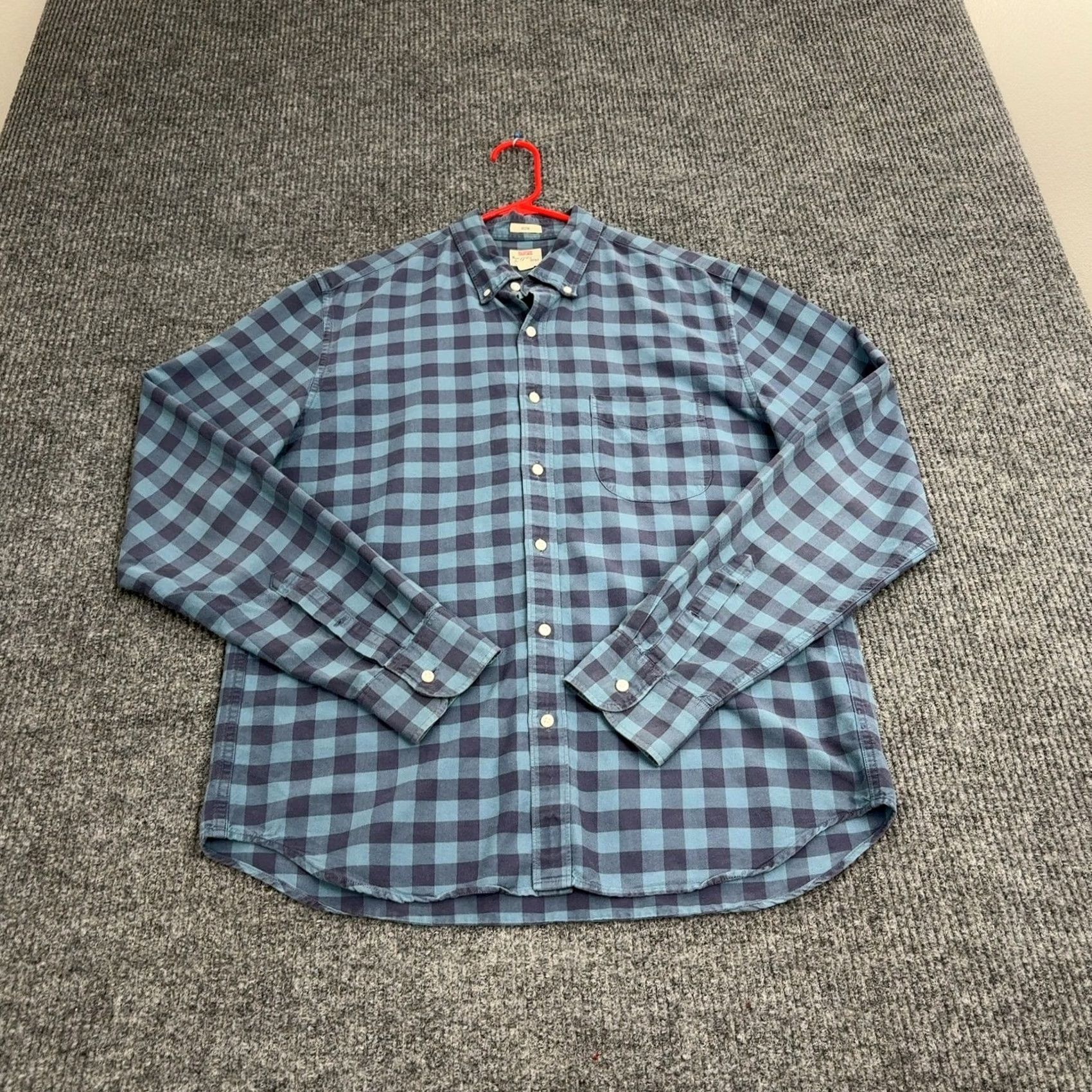 J.Crew J.CREW Button-Up Mens L Blue Cotton Gingham Check Slim Fit Oxford Casual Style Size US L / EU 52-54 / 3 - 4 Thumbnail