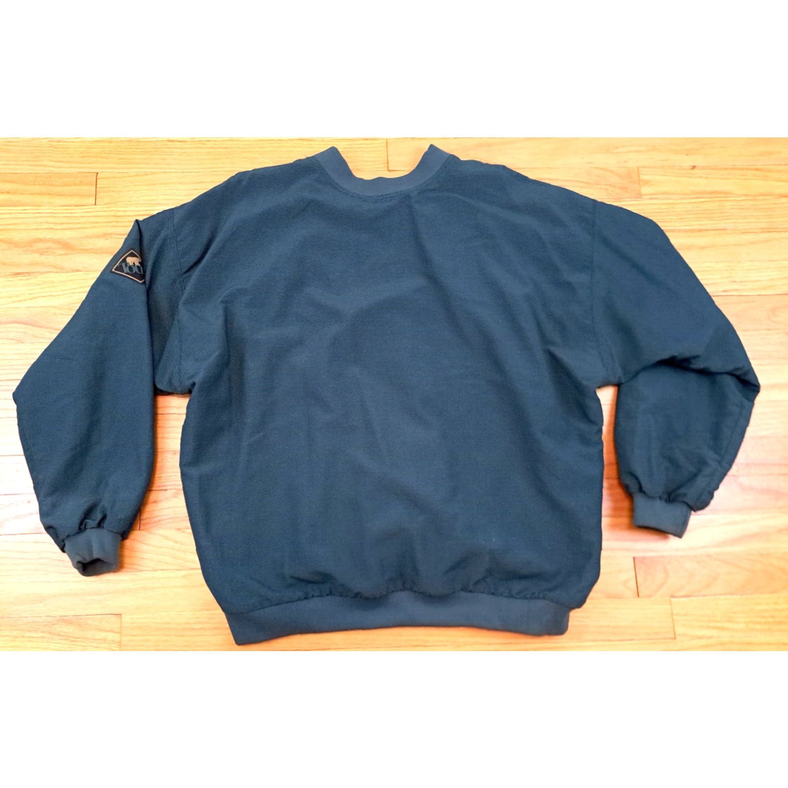 Vintage Jack Nicklaus Tour Green Striped Supplex Nylon Golf Pullover Jacket USA Regular L Men Green 28in long Pit to Pit Pullover Logo Size US L / EU 52-54 / 3 - 4 Thumbnail